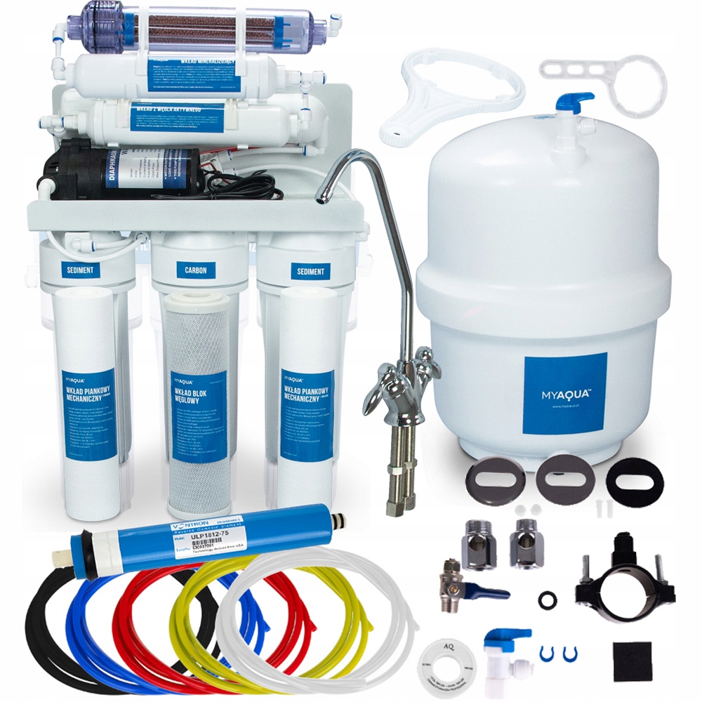 Filtr RO Z Pompą Odwrócona Osmoza RO7 Filtr Wody RO