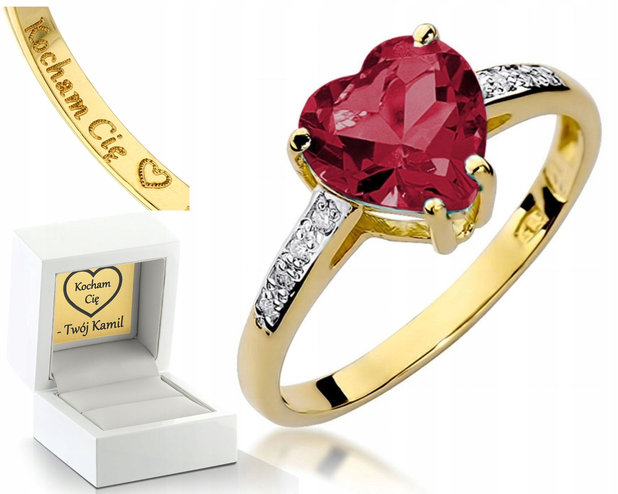 Zlatý Prstýnek Rubín A Brilianty Všech Velikostí