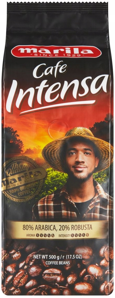 Levně Marila Cafe Intensa pražená zrnková káva 500g