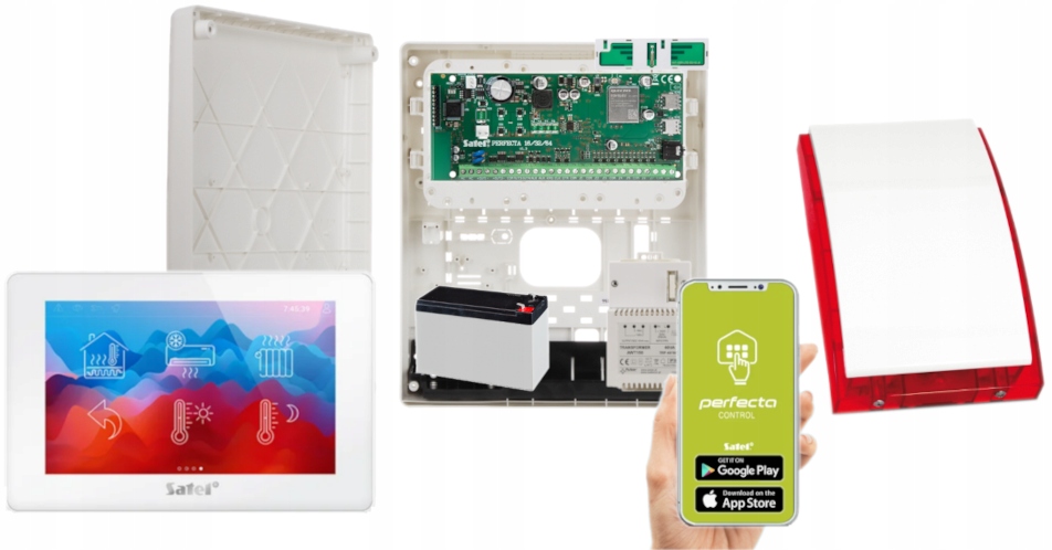 Zestaw Alarmowy Satel Perfecta 64 M Syrena Gsm Lte