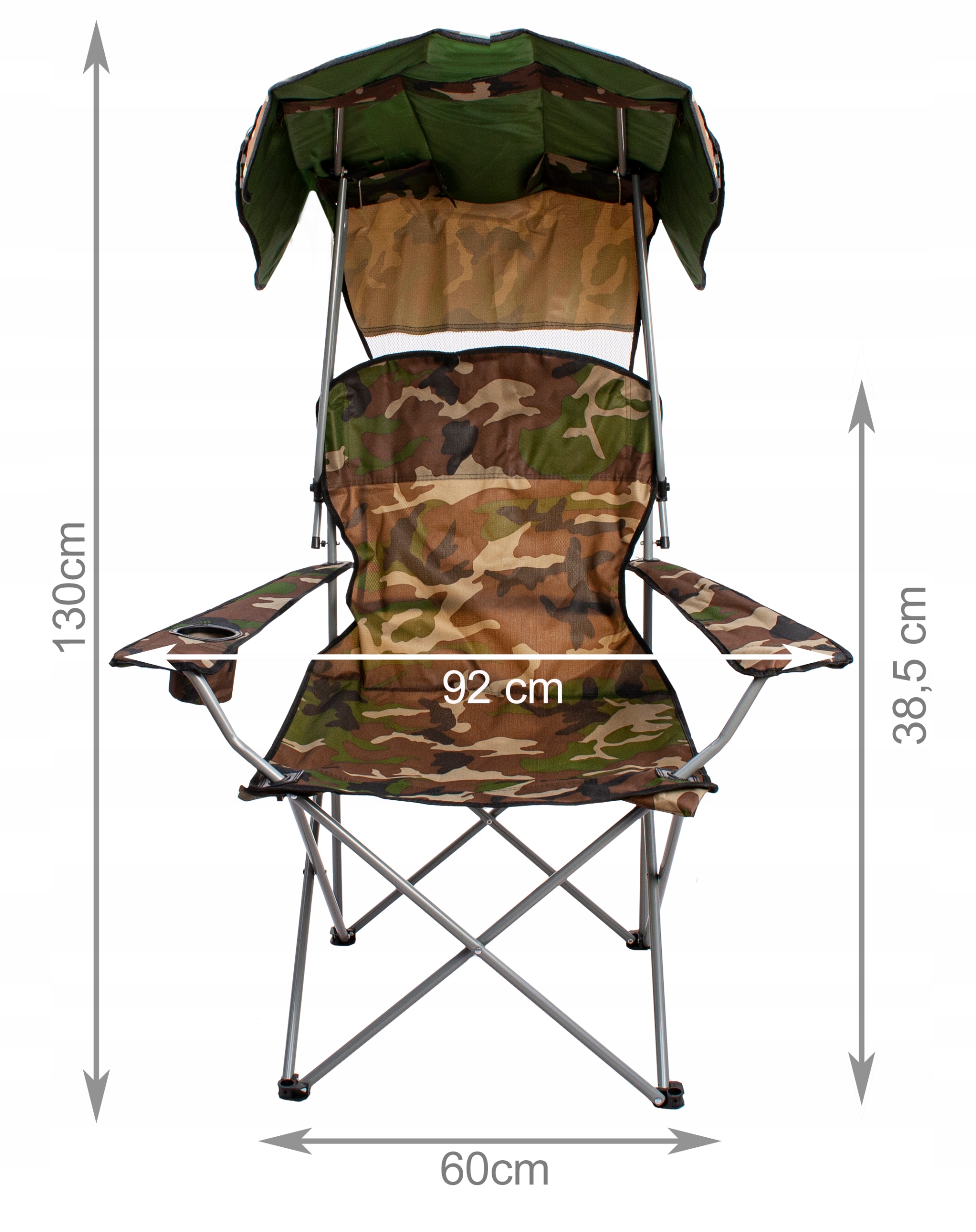 Krzesło Wędkarskie Turystyczne Fotel z Daszkiem XL Kod producenta 9976 Kempingowe na Biwak Plażę Pokrowiec