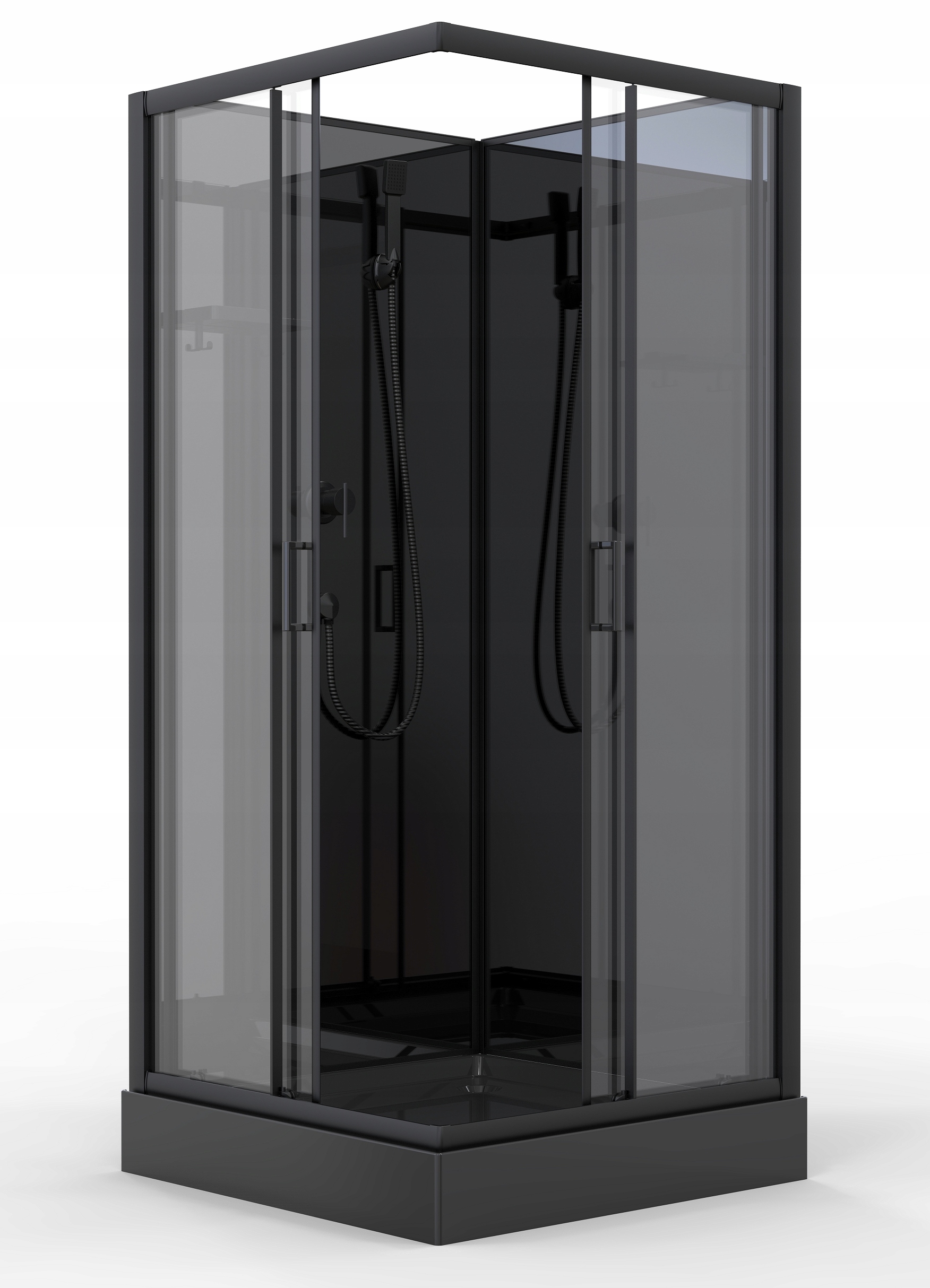 KABINA PRYSZNICOWA CZTEROŚCIENNA 90x90x200 CZARNA