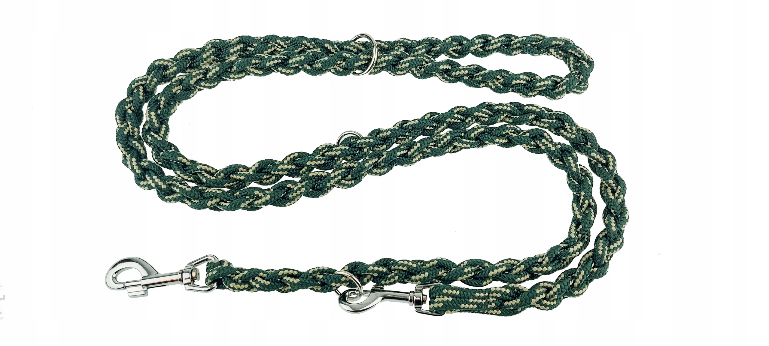 Levně Champion Vodítko pro psa Pletená šňůra Nastavitelná 2,5 m Černá Zelená