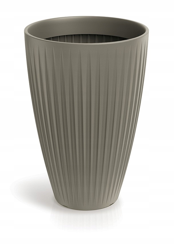 Kvetináč Latia Round High Mocca Plast 40 CM Záhradná Dekorácia