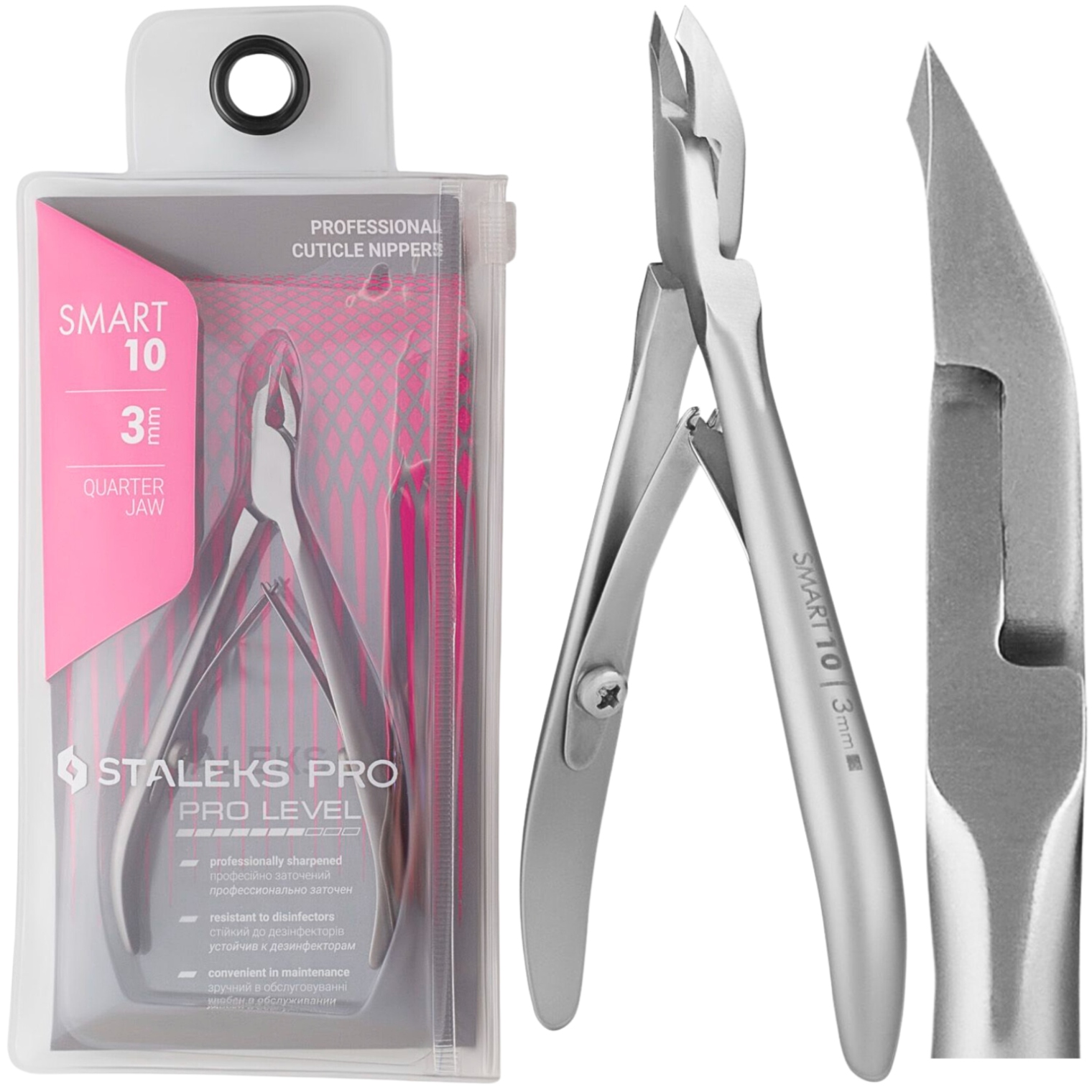 Staleks Pro Smart 10 Kleštičky na kůžičku nehtů 3 mm Manikúra Pro NS-10-3