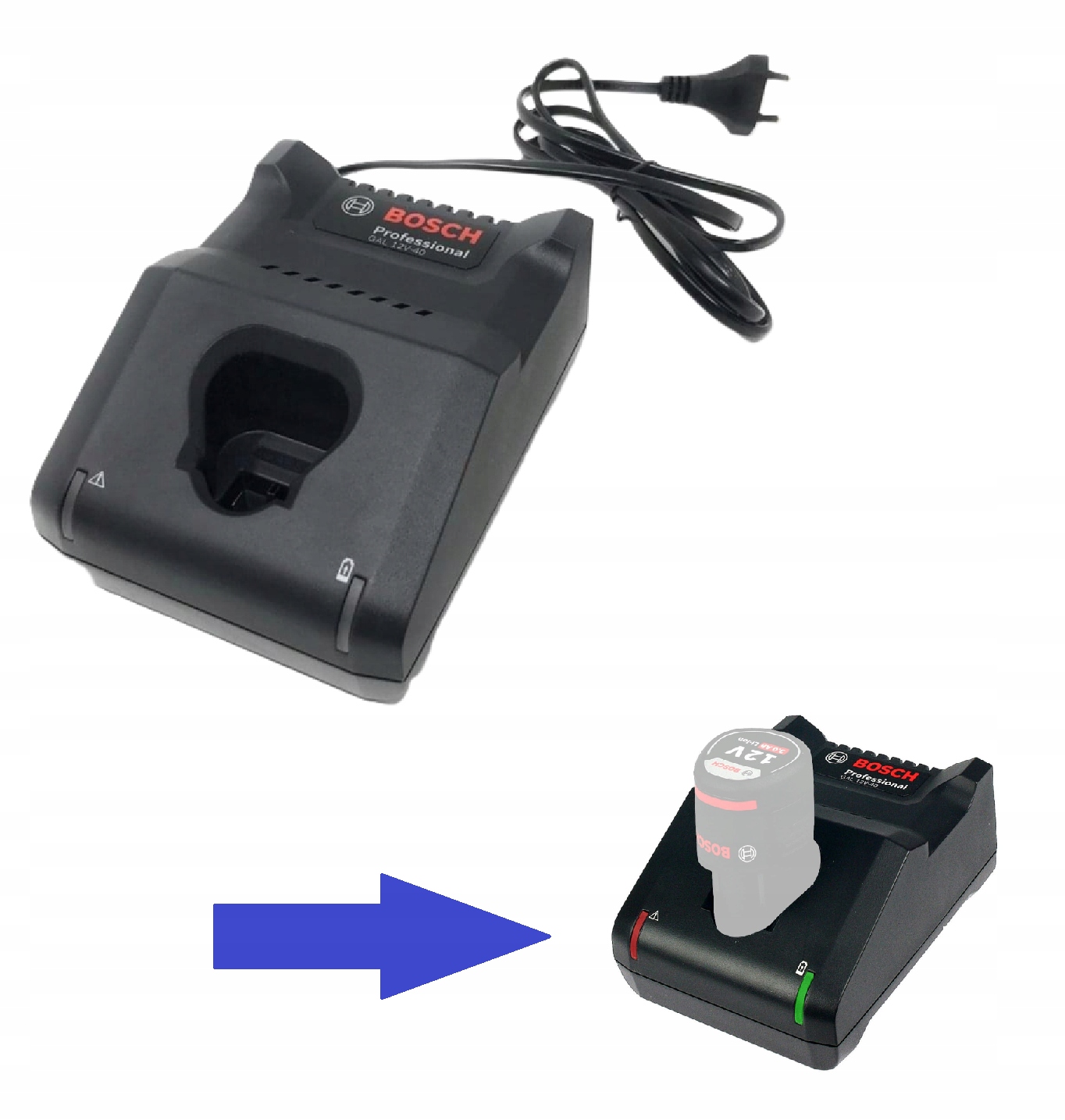 Ładowarka do akumulatorów 12V i 10,8V Li-Ion Gal 12V-40 Bosch