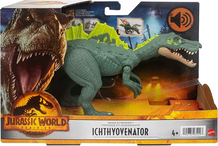 JURASSIC WORLD DOMINION RYCZĄCY DINOZAUR FIGURKA ICHTHYOVENATOR HDX44