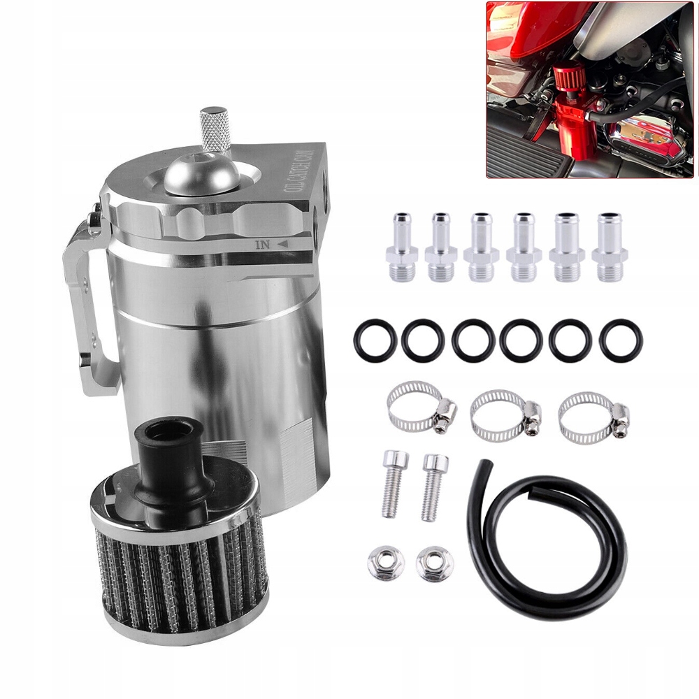 Oil Catch Tank Odlučovač Oleje S Filtrem, univerzální, nádrž na olej 300 ml