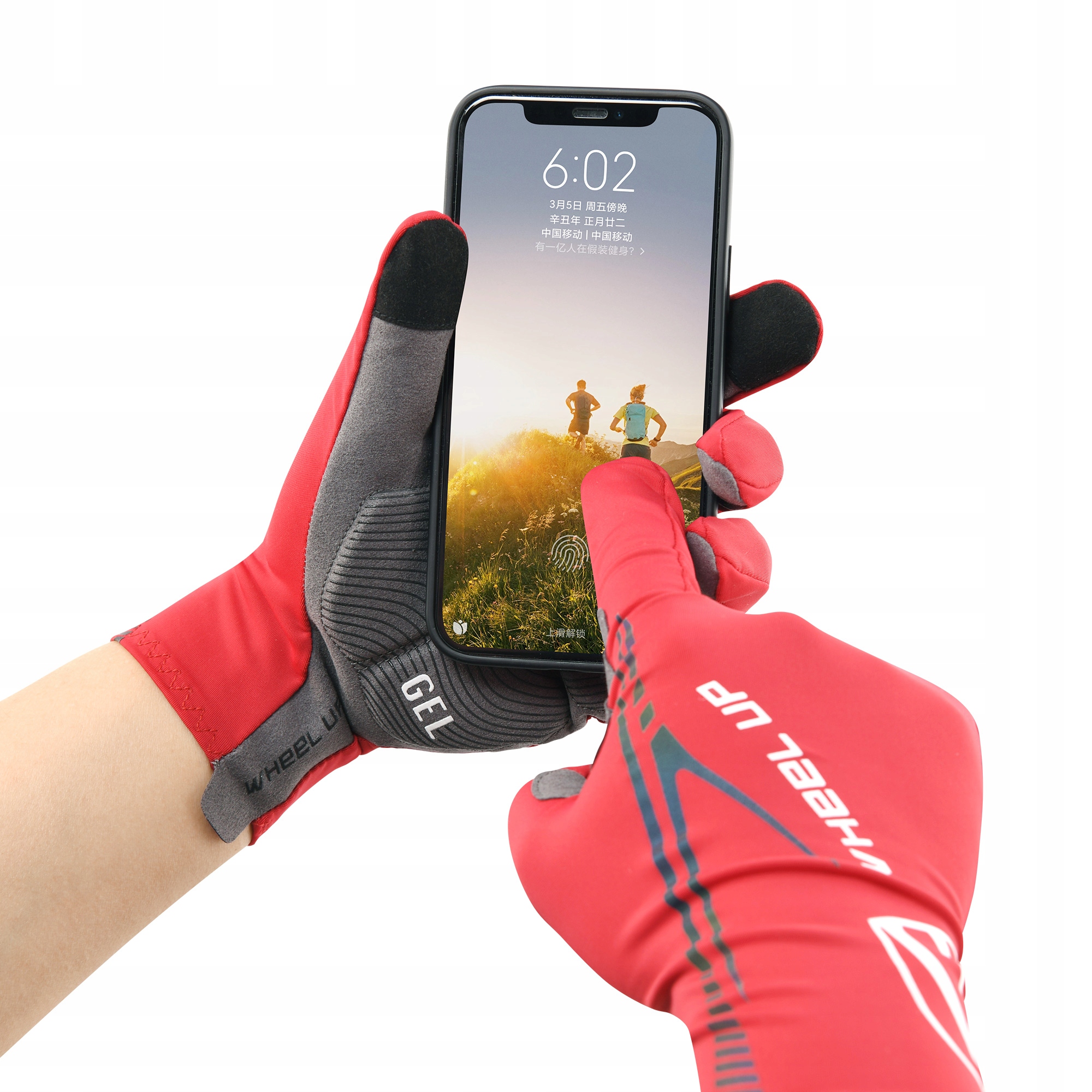 Rękawiczki rowerowe Wheel-Up XL czerwony