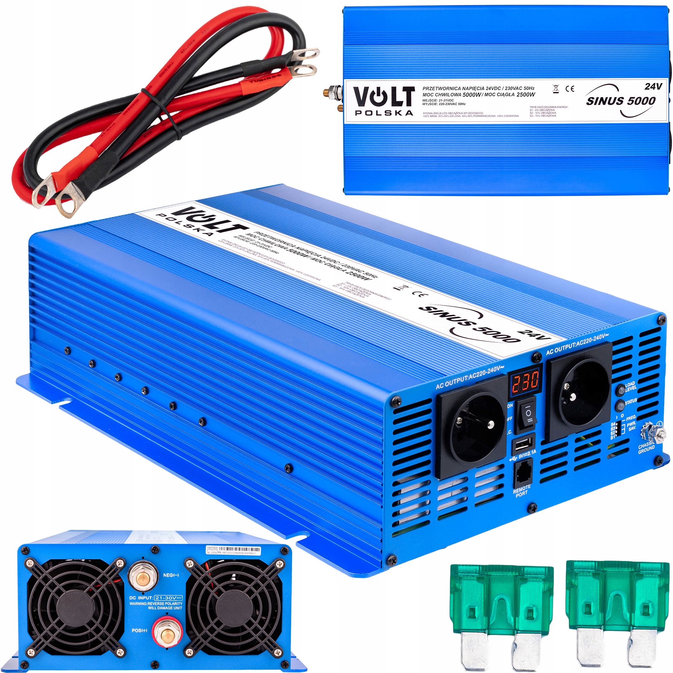

Przetwornica Prądu Napięcia Sinus 24V 230V 5000W