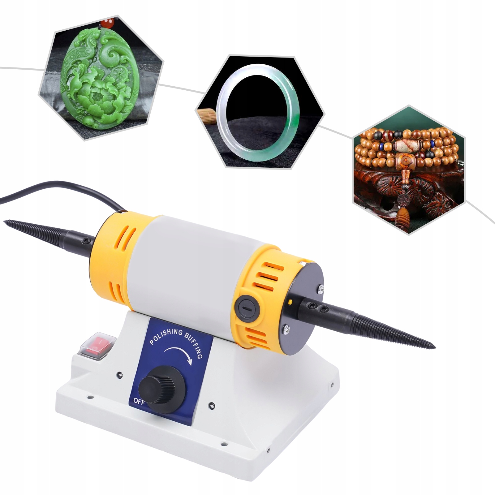 Bufor stołowy 320 W z prędkościami polerki do biżuterii Marka bez marki
