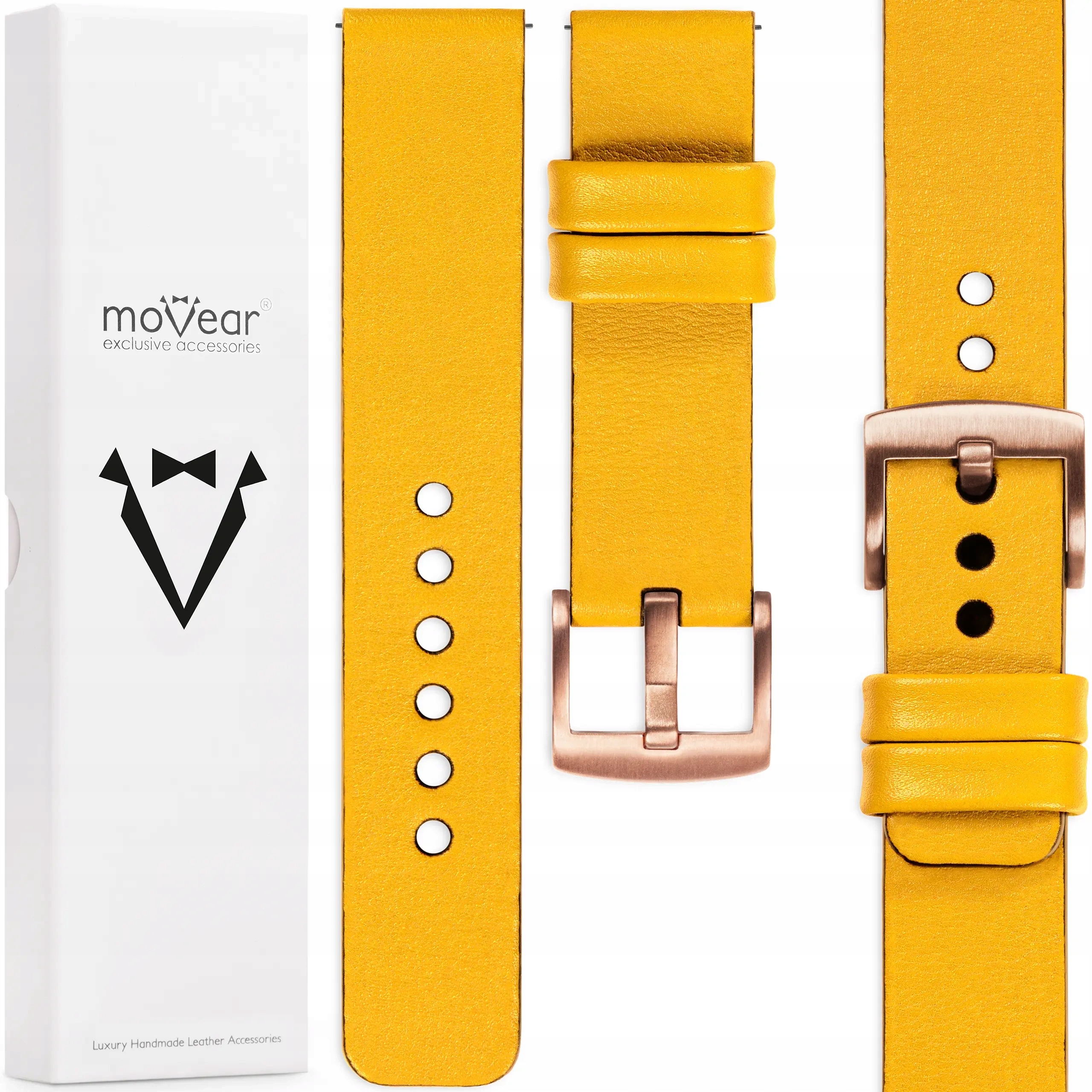 Kožený řemínek 20 mm pro Samsung Watch 7 6 5 4 Active Pro premium Movear