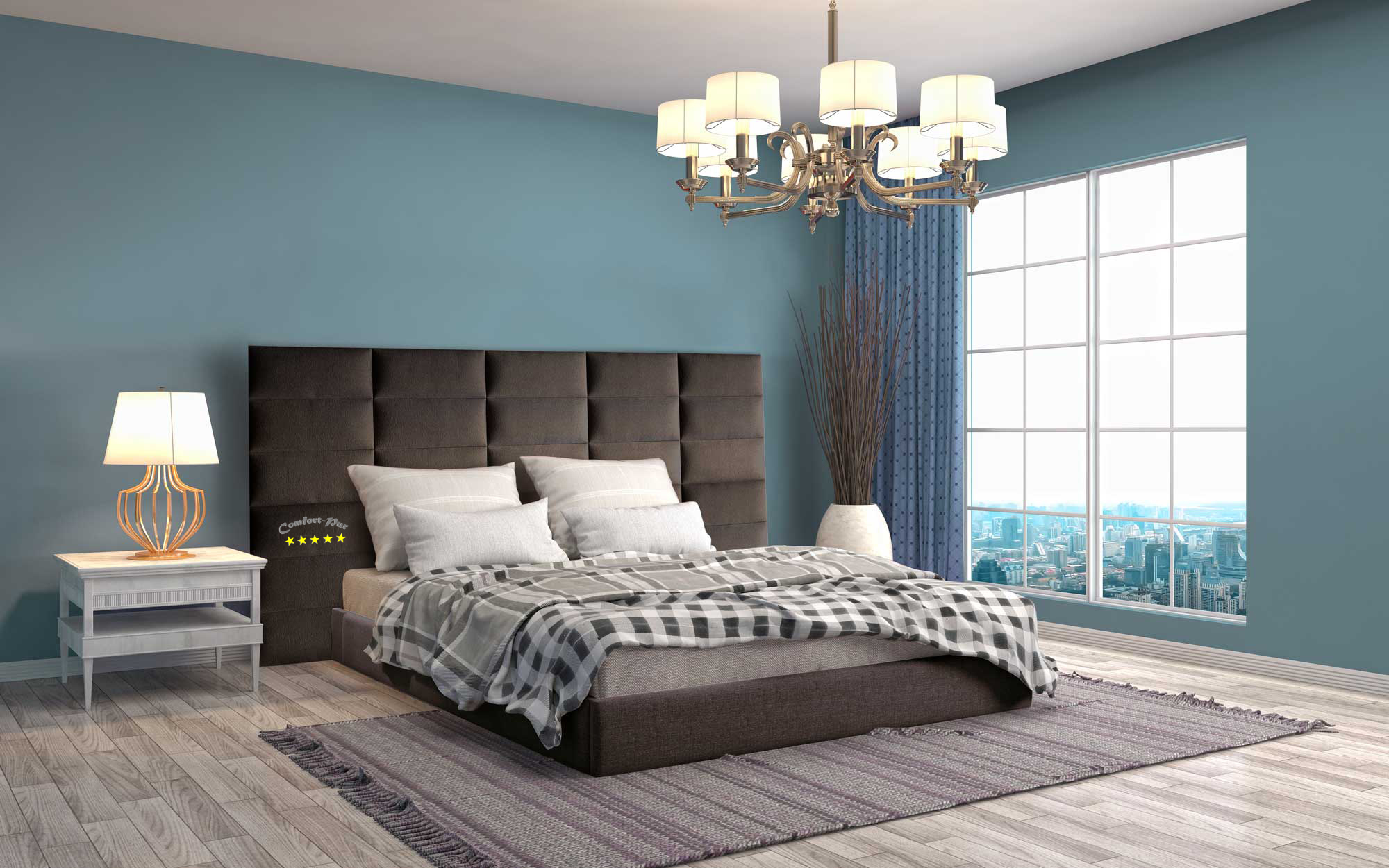 Panel tapicerowany do własnego montażu 50cm x 30cm Struktura efekt 3D