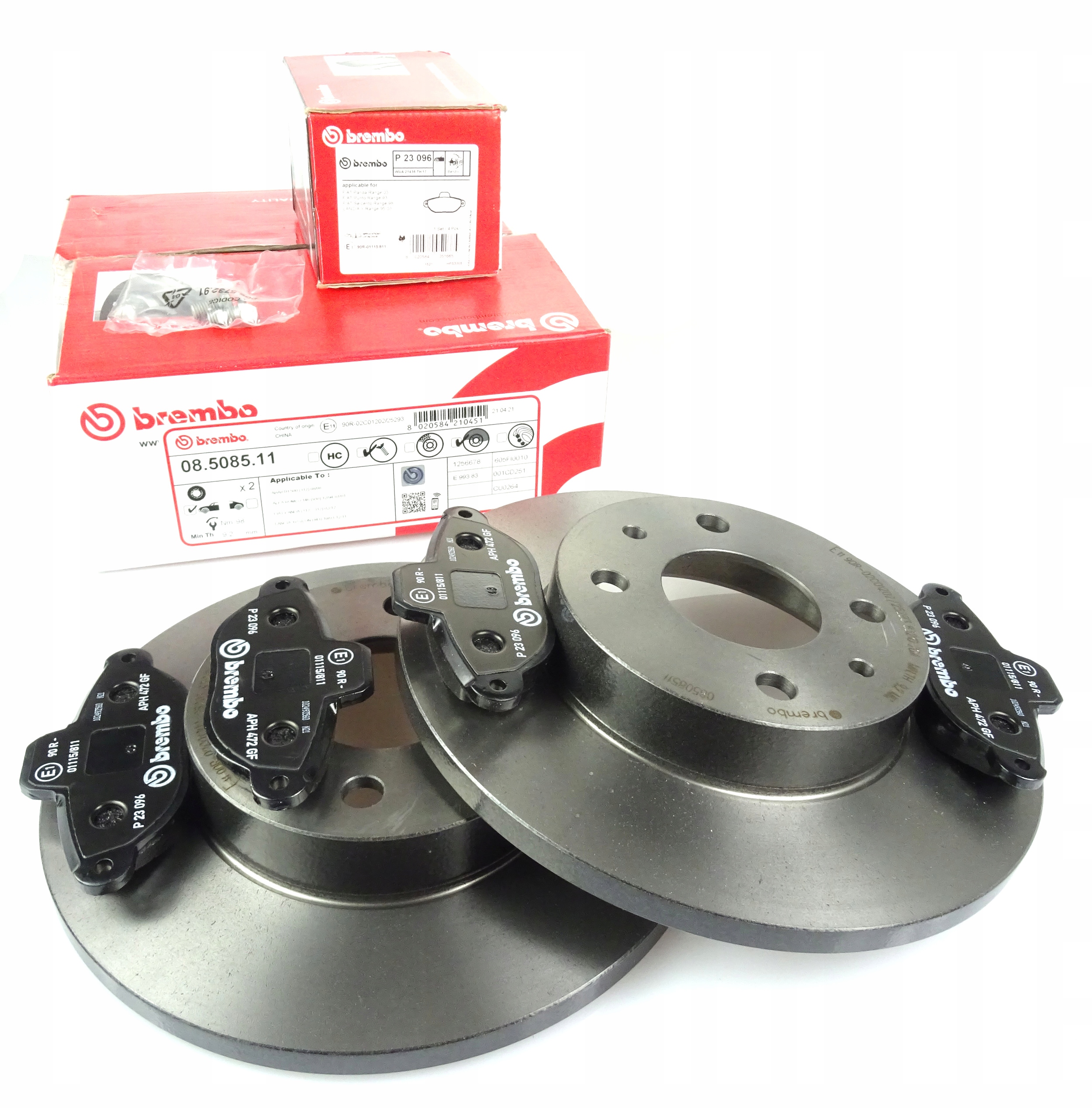 08.5085.11 - BREMBO ДИСКИ КОЛОДКИ СПЕРЕДУ FIAT PUNTO І II PANDA