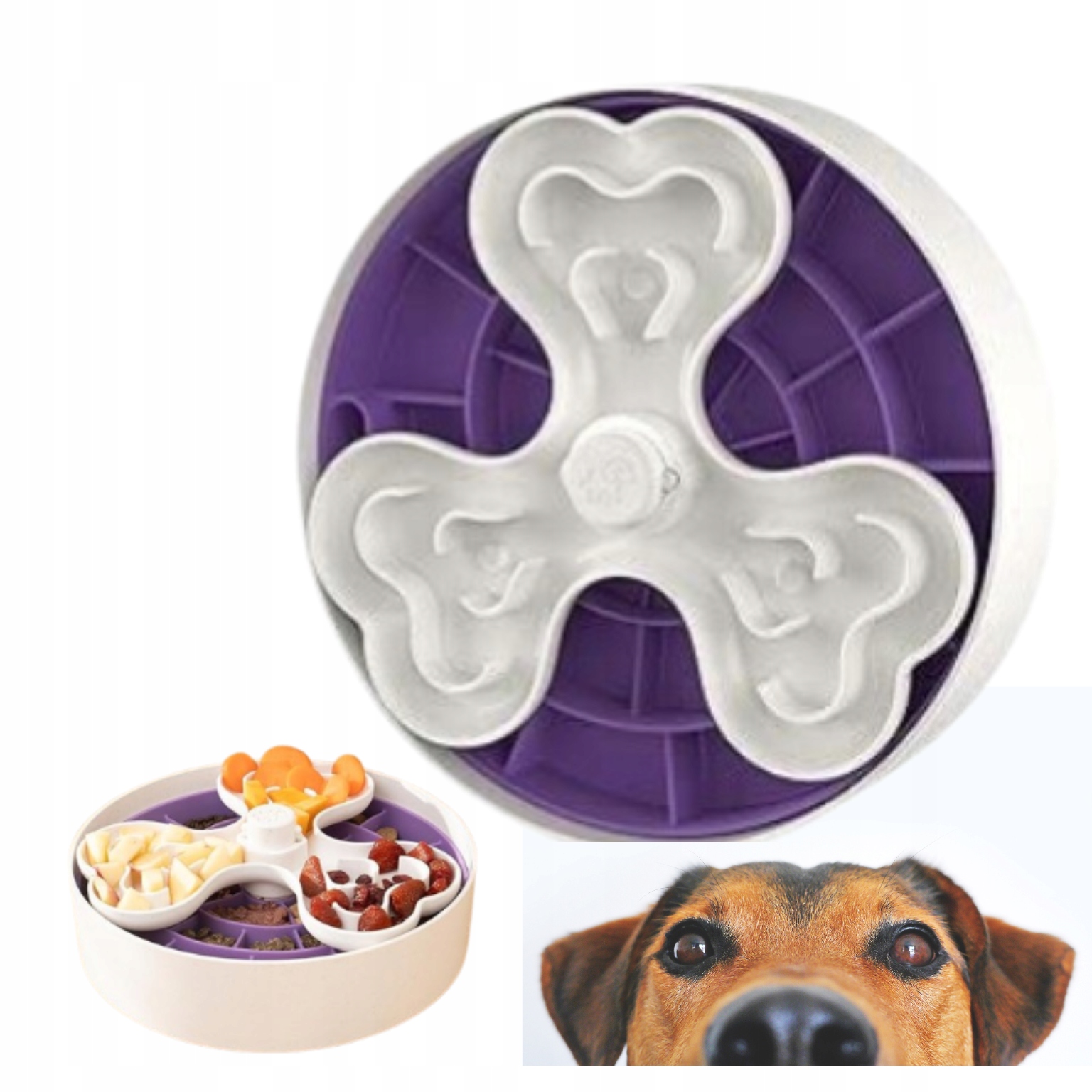 Levně Miska Zpomalující Jídlo Pro Psa Kočku Zvířat S Přepážkami, Velká