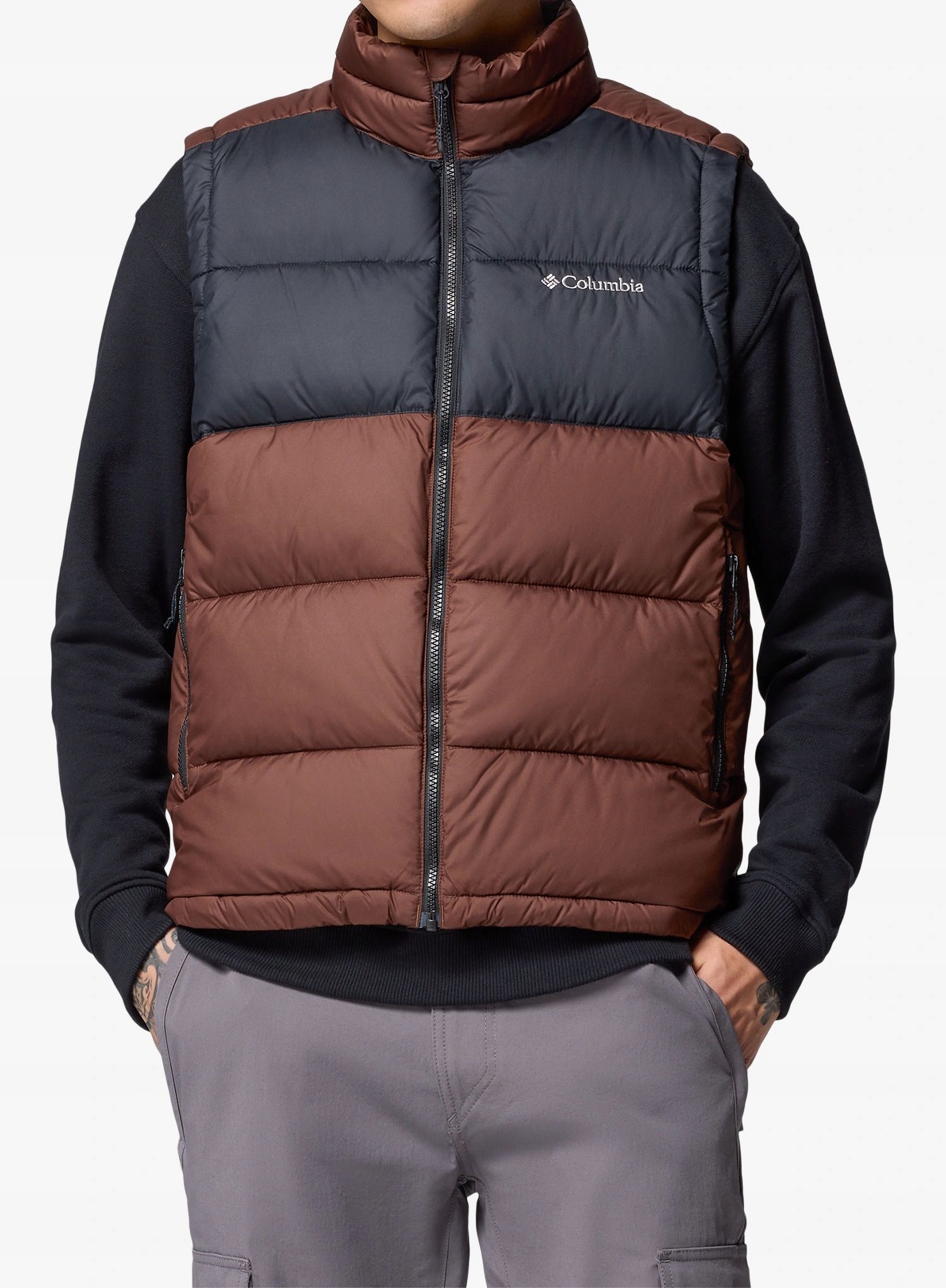 Zateplená vesta Columbia Pike Lake II Vest tobacco/black S