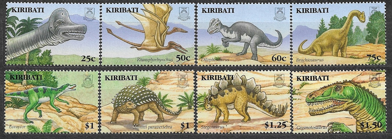 KIRIBATI 1009 - 1016 DINOZAURY CZYSTE