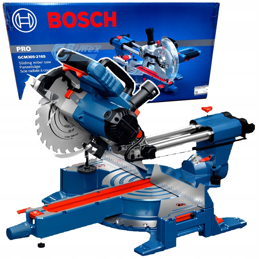 Piła ukośnica z posuwem Bosch Gcm 305-216S 0601B61000 216mm 1300W