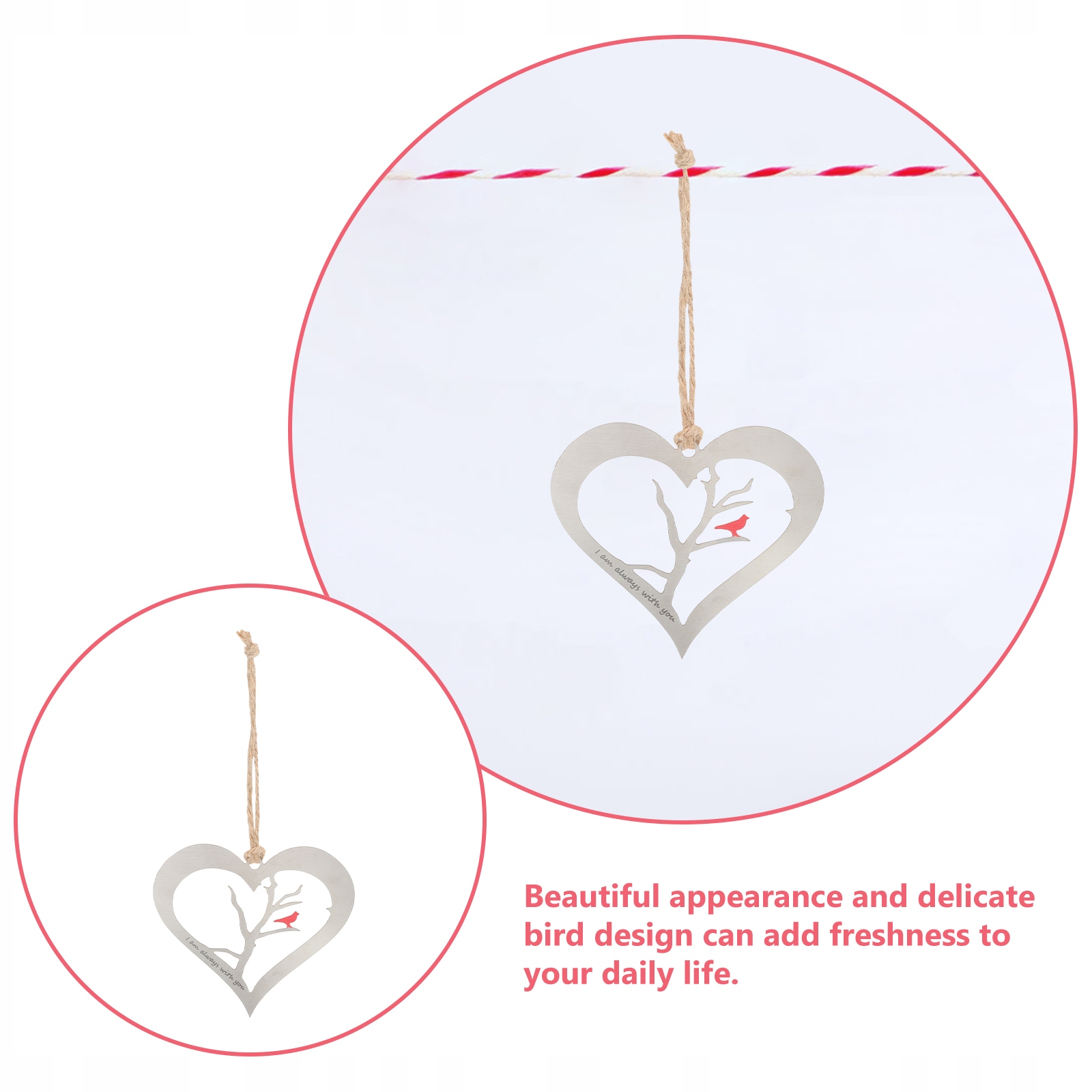 CZERWONA OZDOBA CZERWONY PTAK OZDOBA WISZĄCE RZEMIOSŁO NA ŚCIANIE Typ Podstawa + dodatek