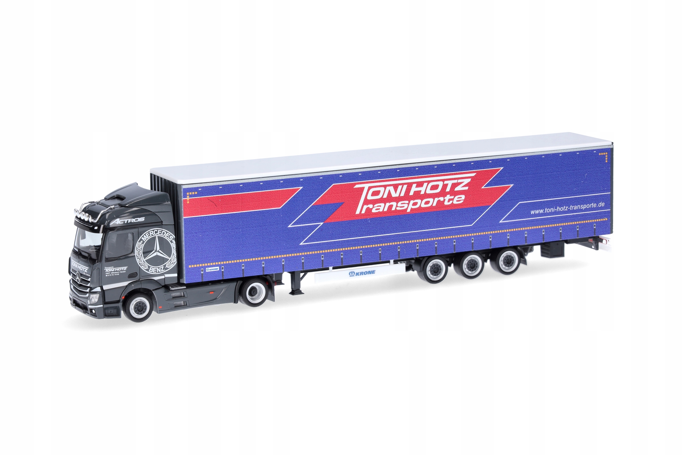 Herpa 317573 Mercedes-Benz Actros Streamspace 2.3 15m Lowliner Toni Hotz