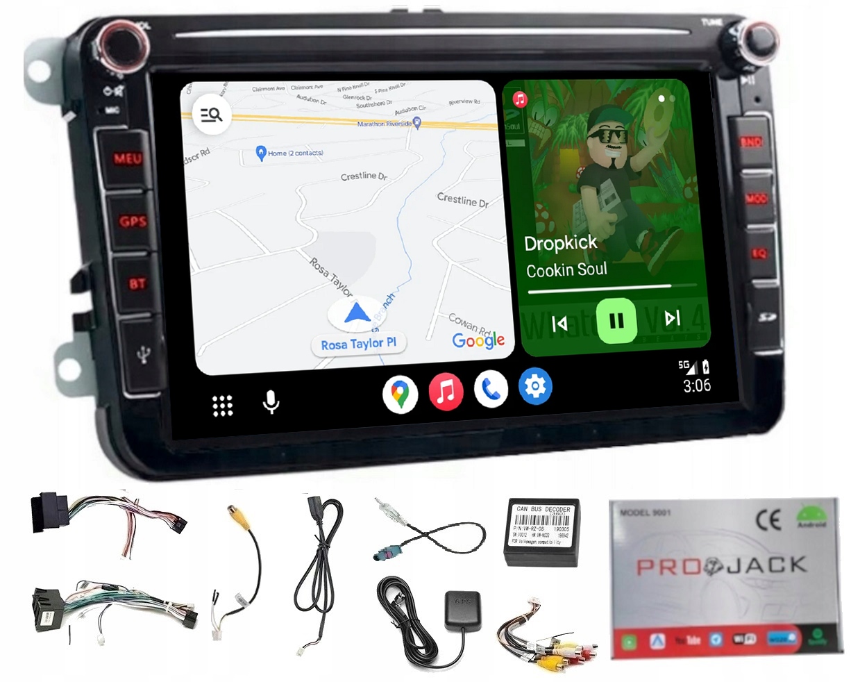 Rádio Navigácia Gps Android Vw Multivan 2015-2019 Wifi Carplay 64GB