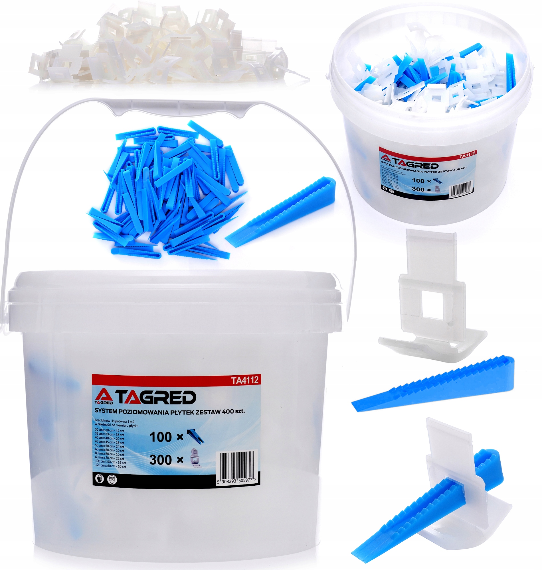 SZYBKI SYSTEM POZIOMOWANIA PŁYTEK 400 EL klipsów
