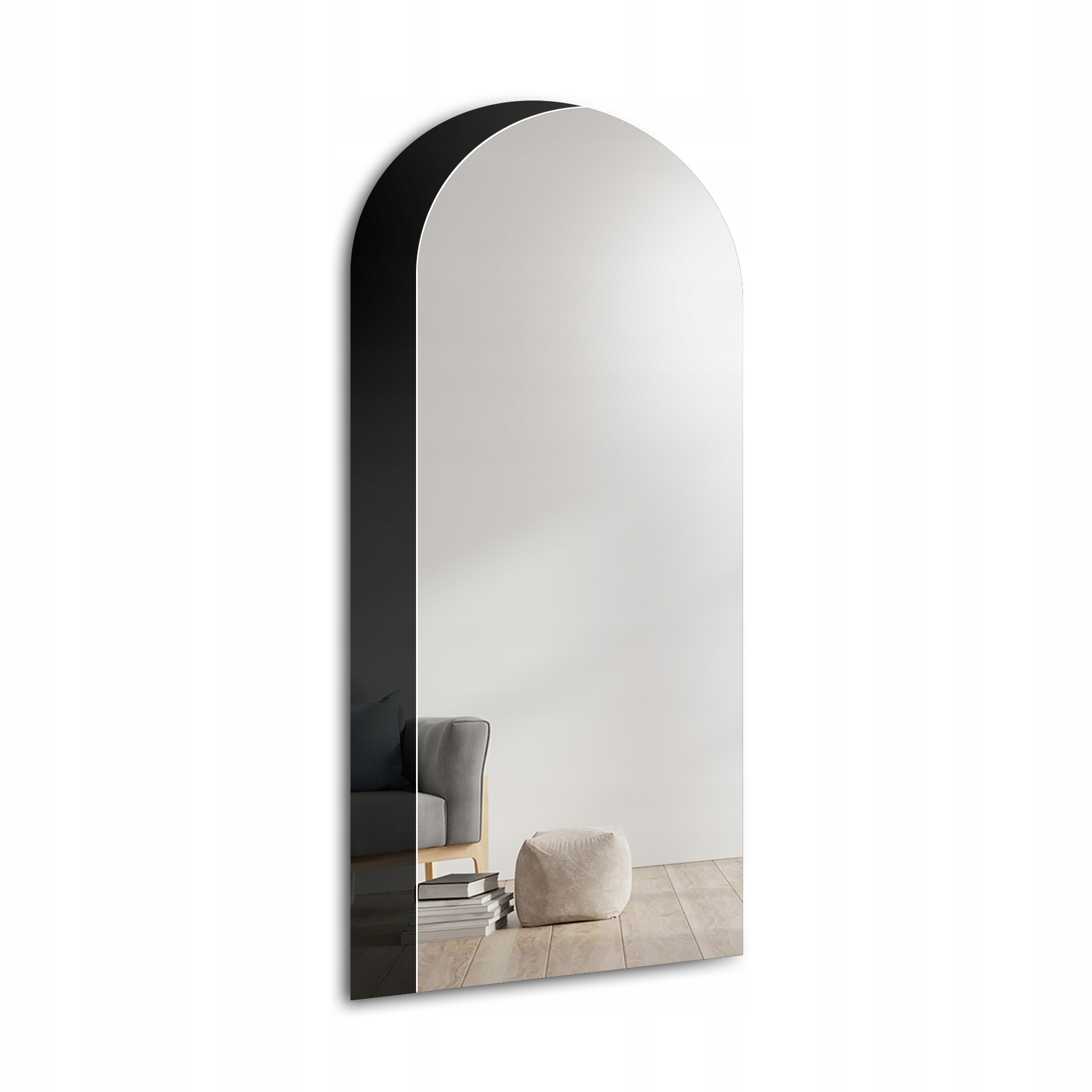 Zrcadlo s ozdobným černým lacobelem Kosma 90x180