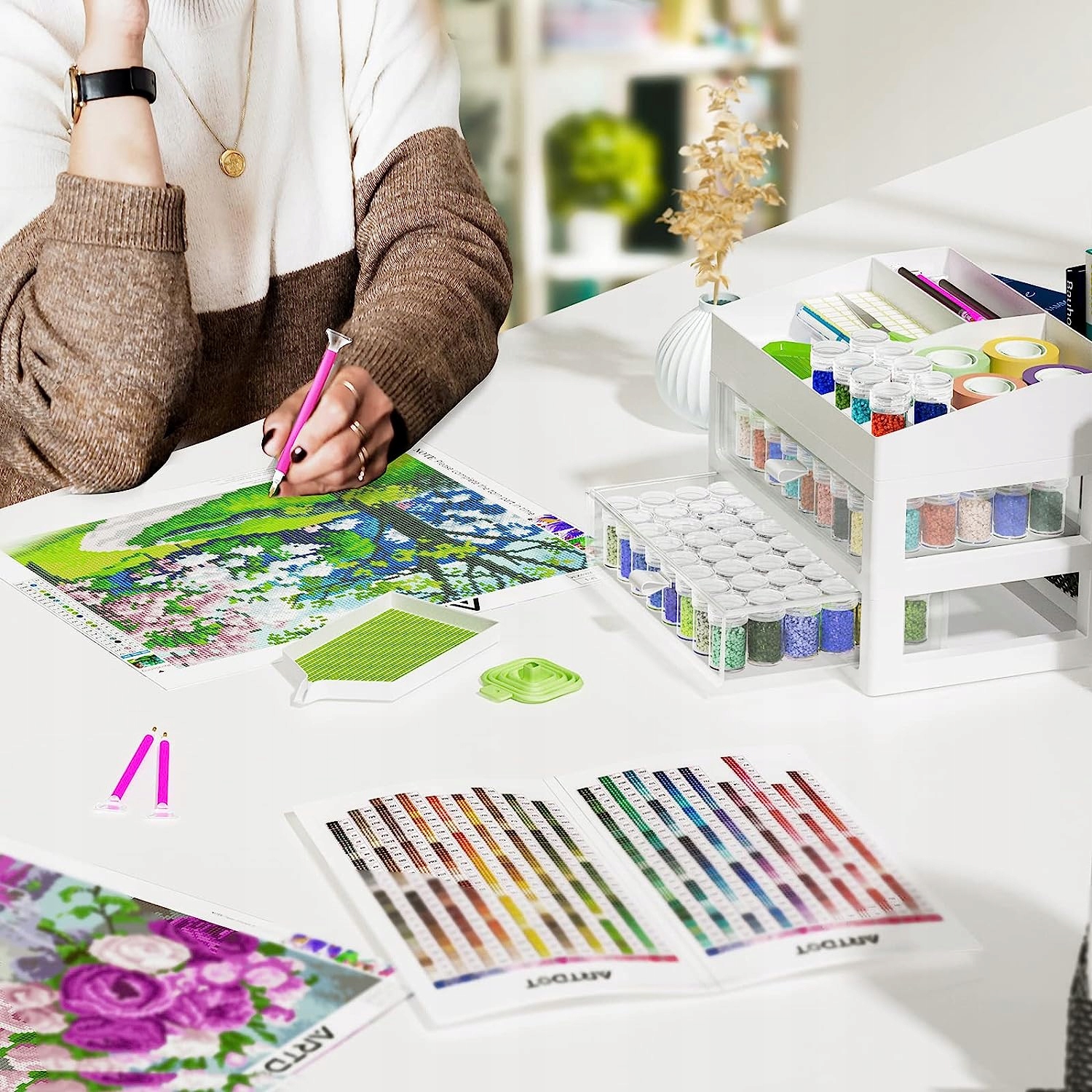 Třídicí nádoba diamantová výšivka 315 ks