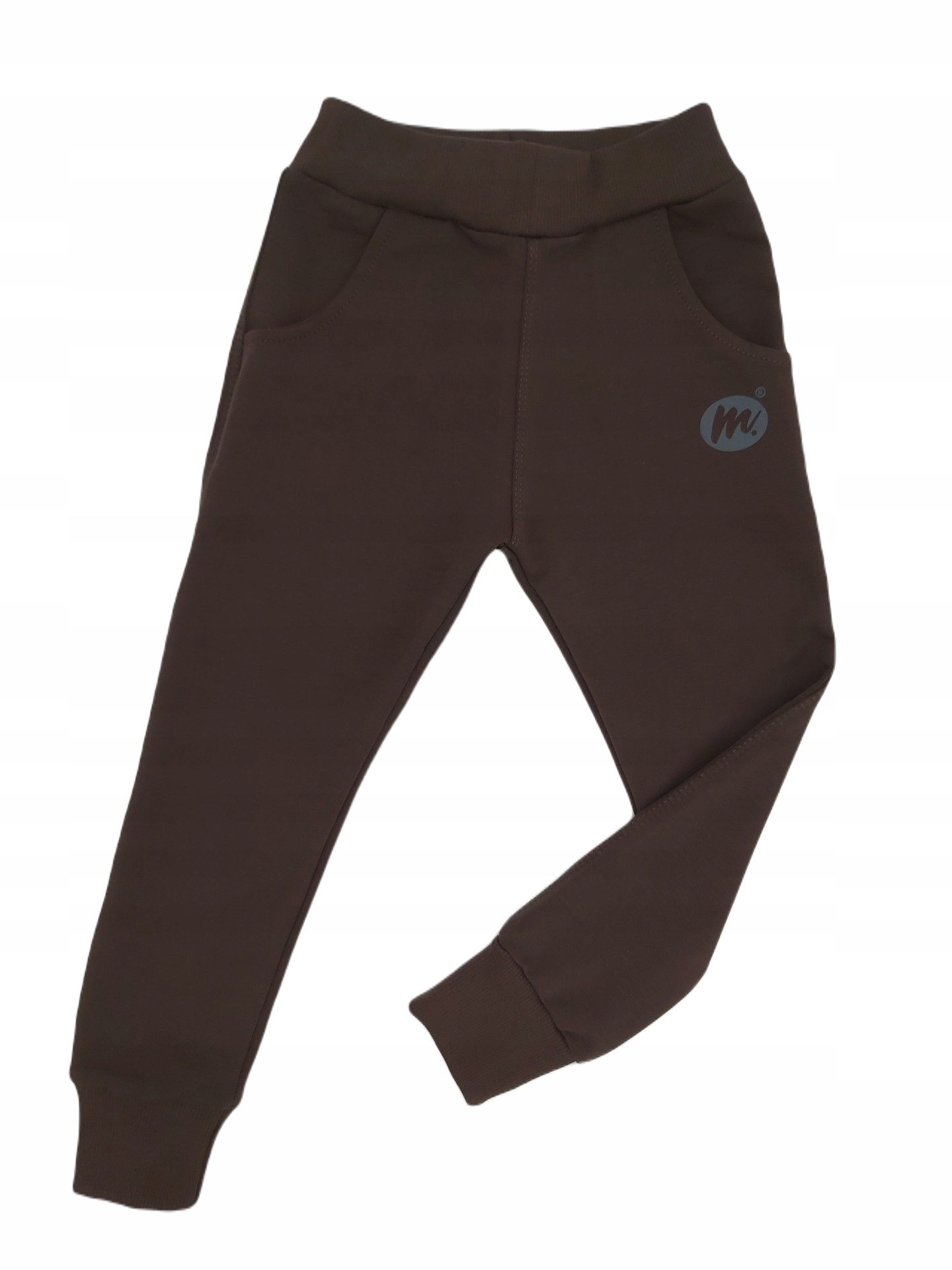 SPODNIE DRESOWE BRĄZOWE 110 DRESY CHŁOPIEC MROFI BAWEŁNA SZCZUPŁE JAKOŚĆ