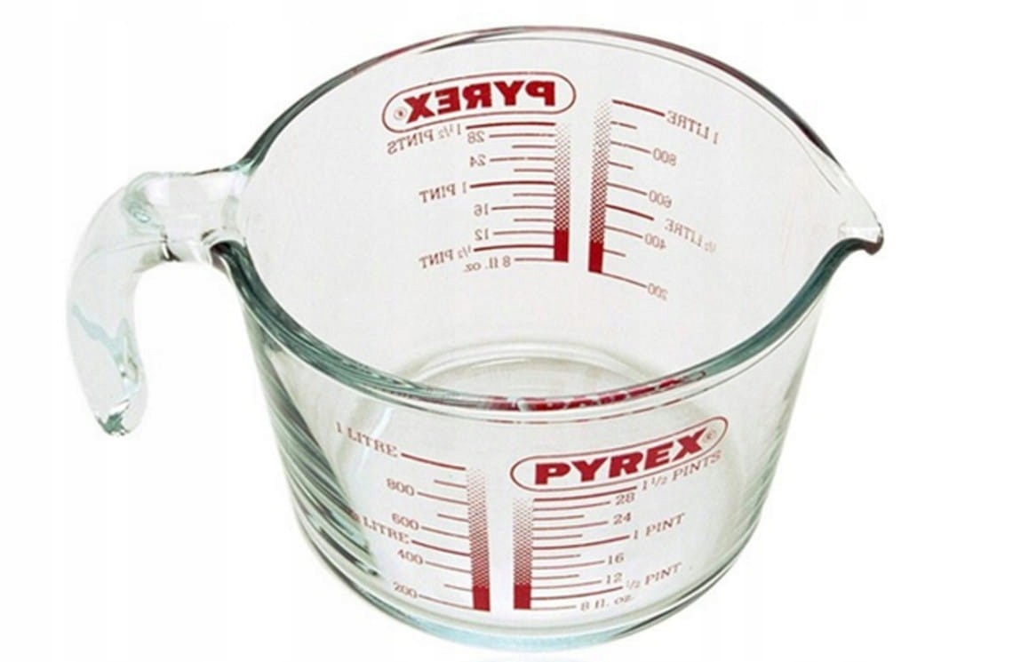 Miarka dzbanek z miarką podziałką szklany 1L Pyrex