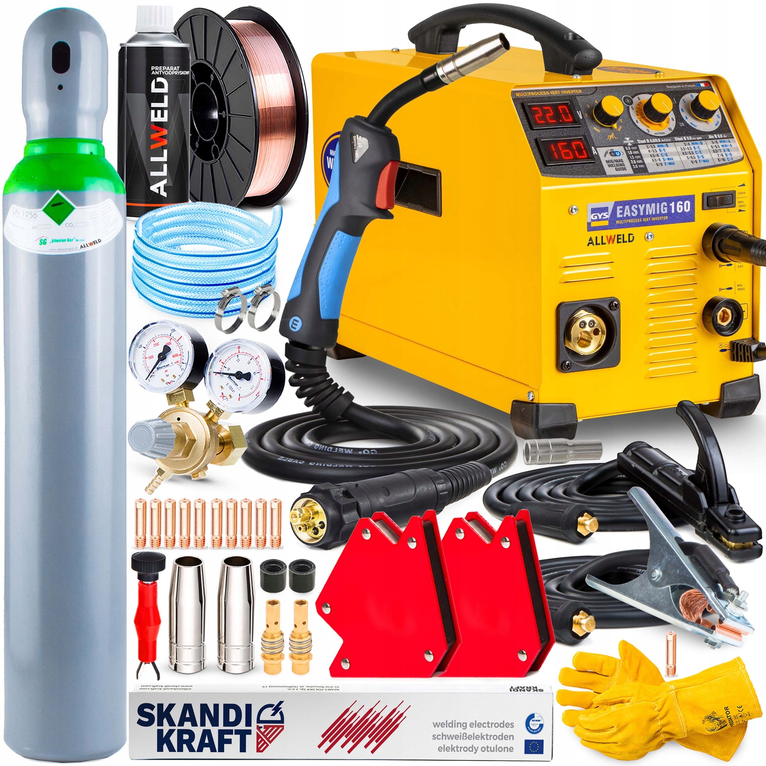 Invertorová Svářečka Invertorová Gys Easy Mig 160A Mag Mma Alu Flux 230V