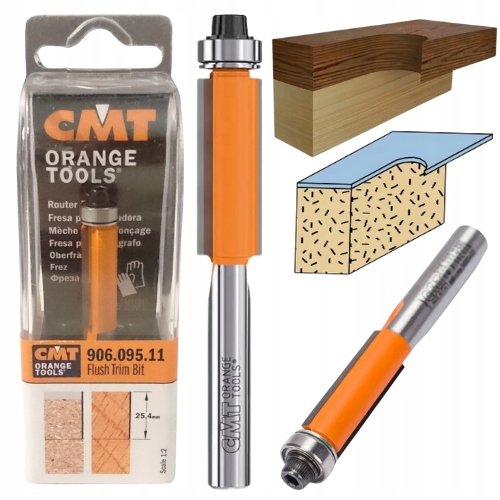 Frez Prosty Z Dolnym Łożyskiem palcowy 8mm D9 Hm I=25,4 D=9,5 CMT906.095.11