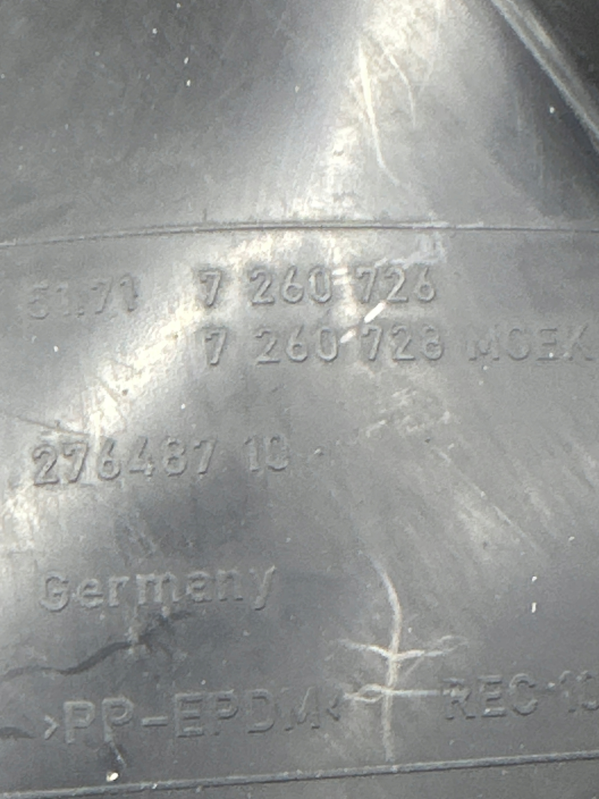 BMW F30 F31 mudguard right front front 7260726