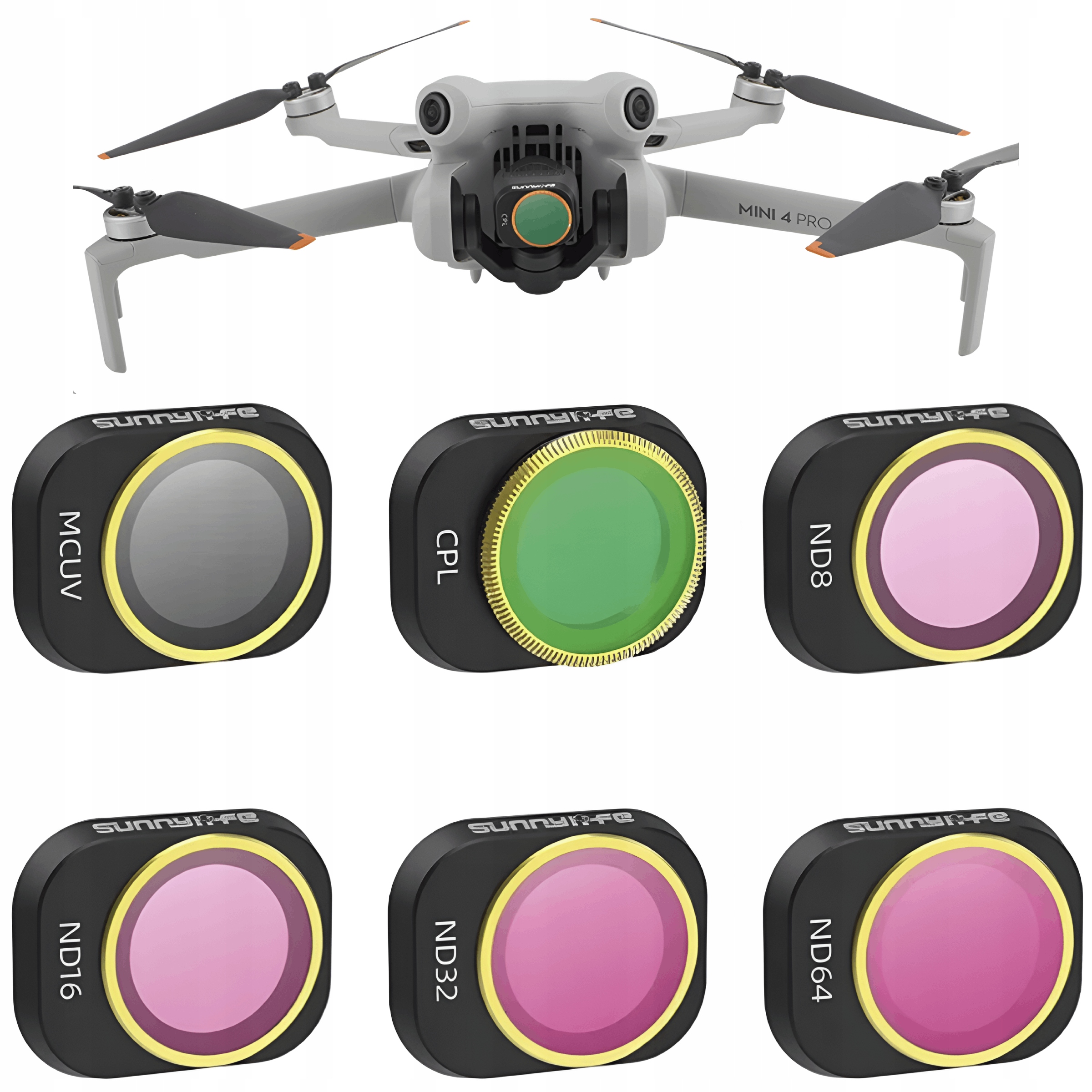 Sada 6 Filtrů Pro Dji Mini 4 Pro Nd 8 16 32 64 Cpl Mcuv Pouzdro