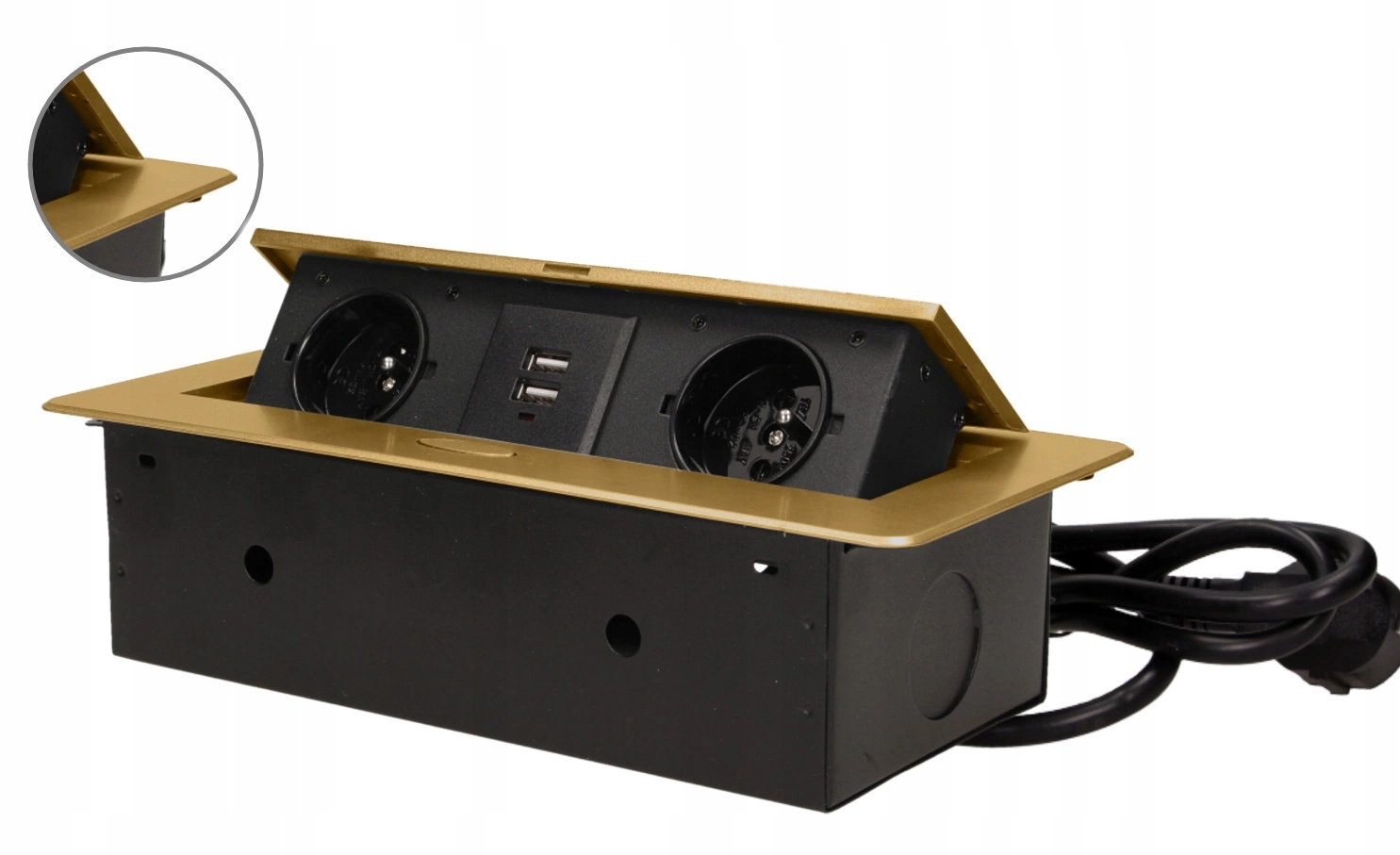 Gn vsuňte do desky 2x2P+Z,2xUSB,pl.rant 1,5m mos