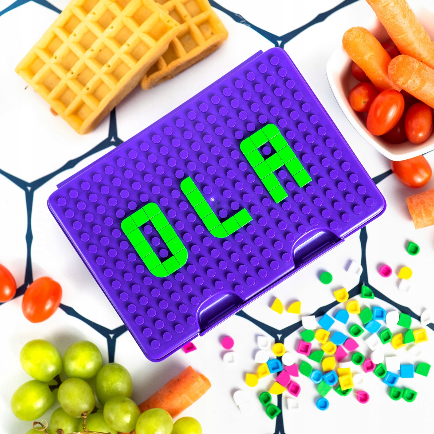 Lunchbox pudełko śniadaniowe dla dzieci fioletowe śniadaniówka na kanapki EAN (GTIN) 5902668842303