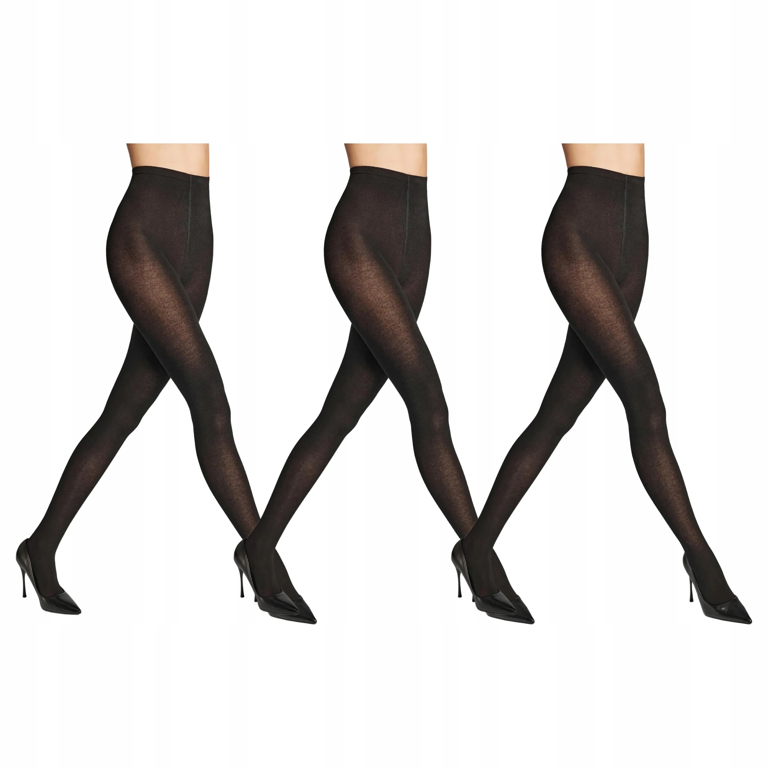 3x Teplé punčocháče s kašmírem Cashmere B13 80 den Marilyn Black 1/2