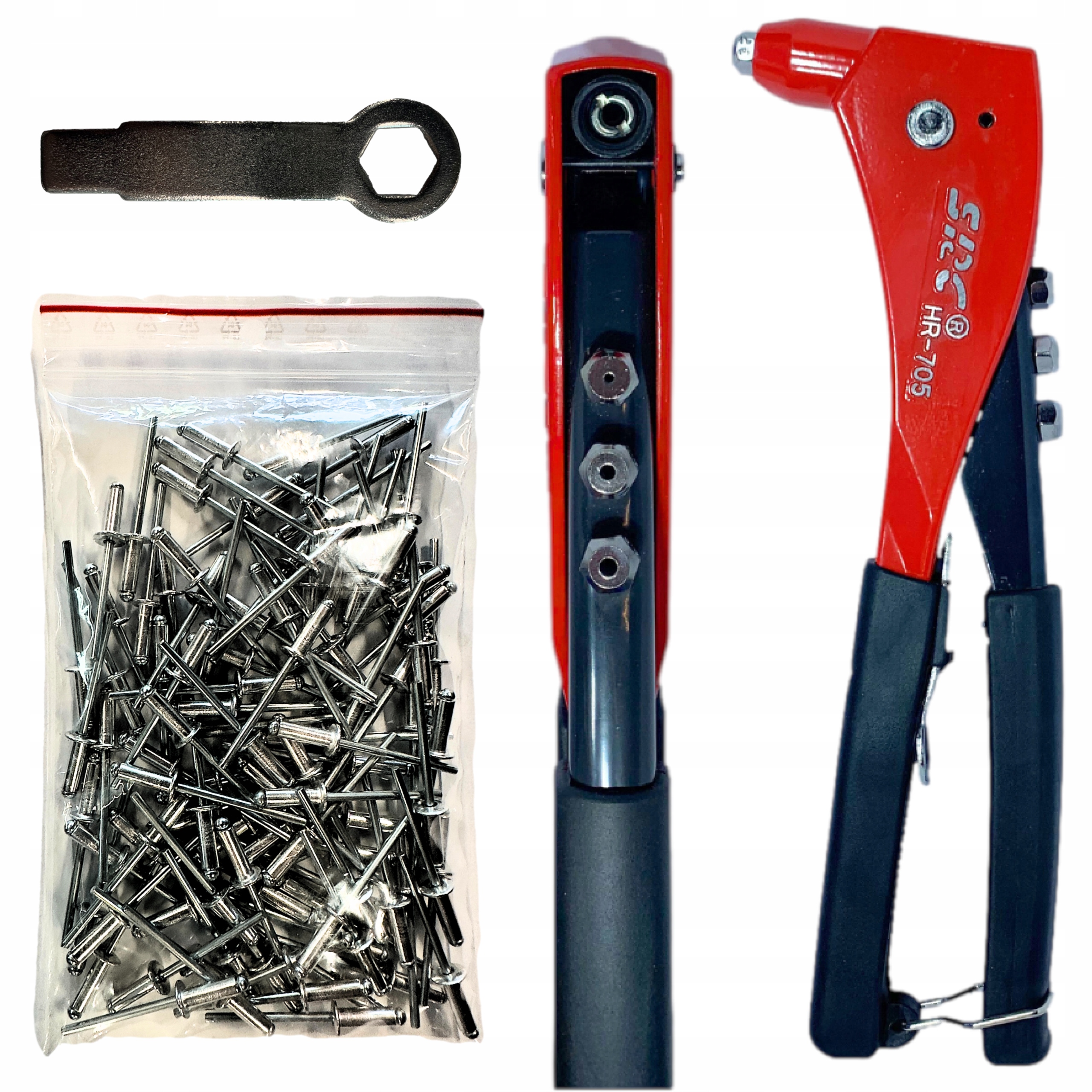 NITOWNICA RĘCZNA DO NITÓW ZRYWALNYCH + 100 NITÓW