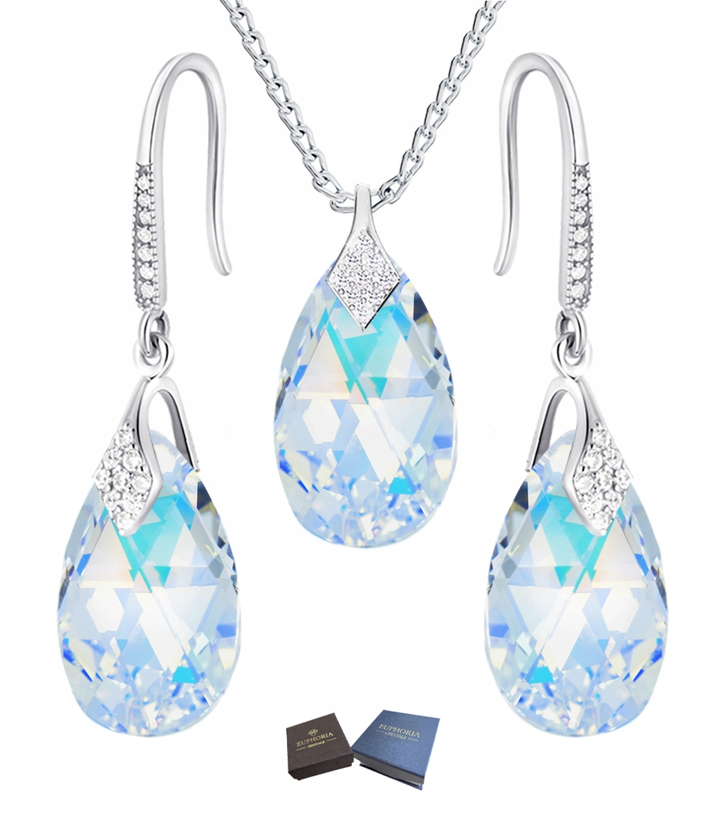 Sada stříbrných šperků Stříbro 925 Sada Náušnice Náhrdelník pro ni