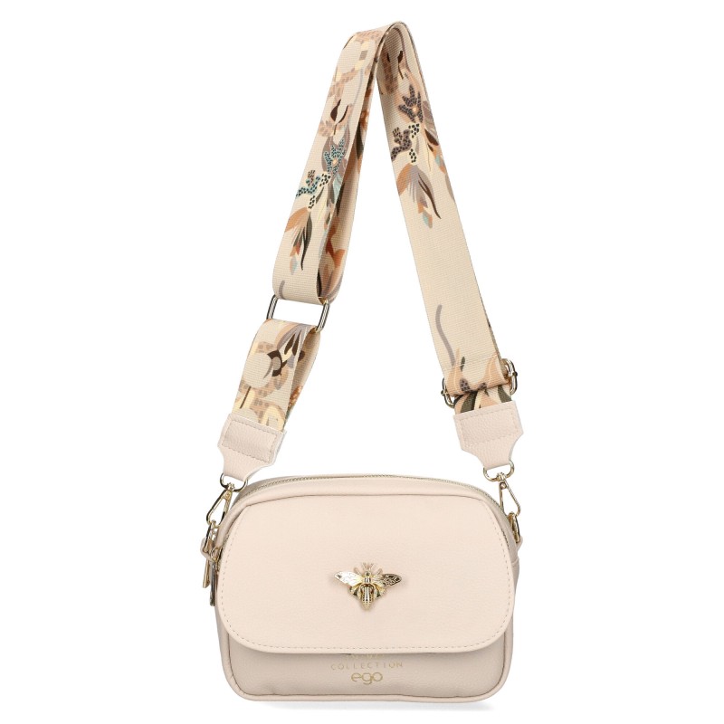 Ego Dámská Kabelka Přes Rameno Včela Béžová Dvě Pruhy S Logem