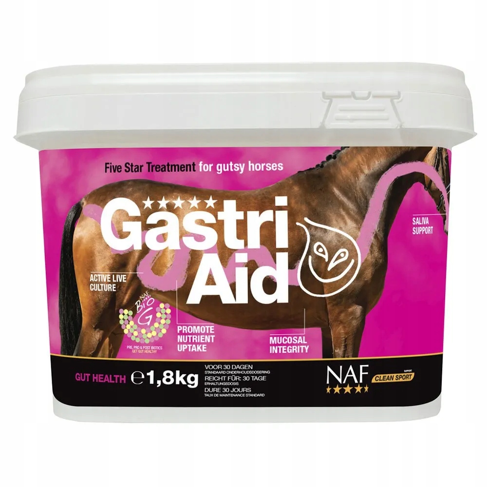 Přípravek pro koně usnadňující trávení Naf GastriAid 1800 g