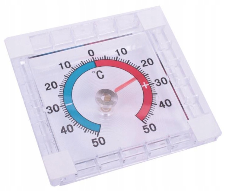 Termometr przyklejany na szybę kwadratowy