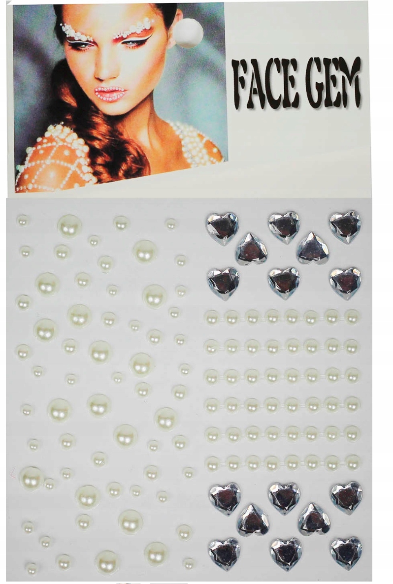 KRYSZTAŁKI NAKLEJKI TWARZ CYRKONIE DIAMENCIKI 3D