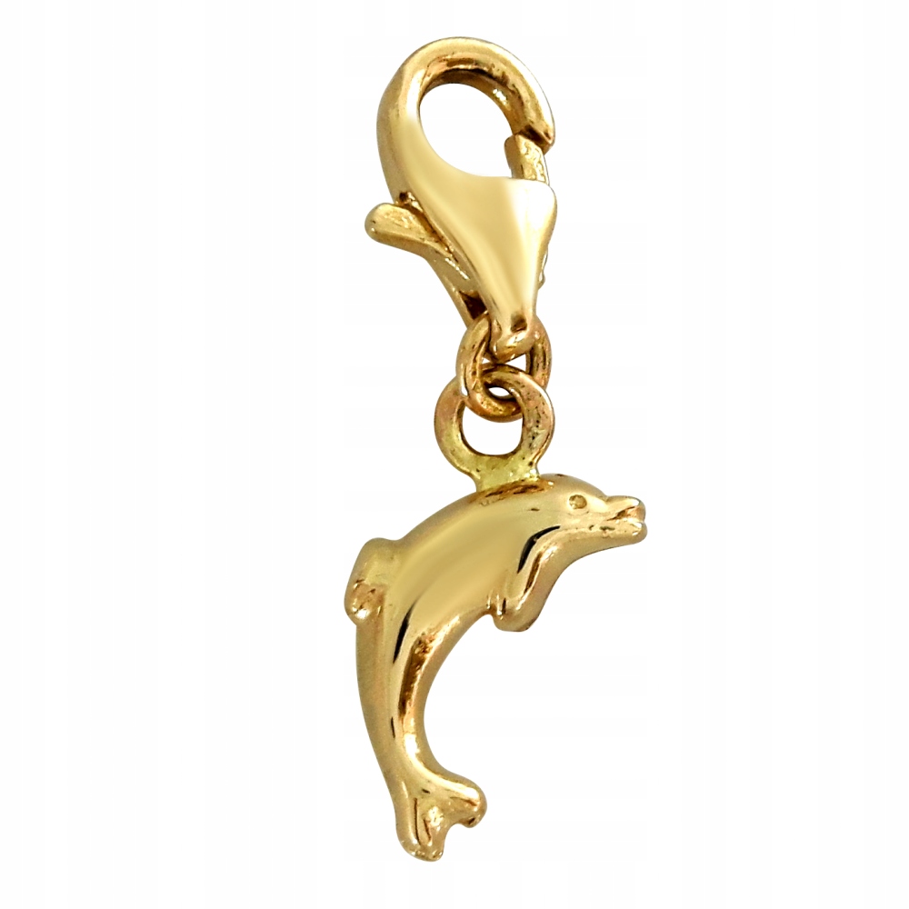 ZŁOTA PRZYWIESZKA CHARMS DELFIN ŻÓŁTE ZŁOTO 585