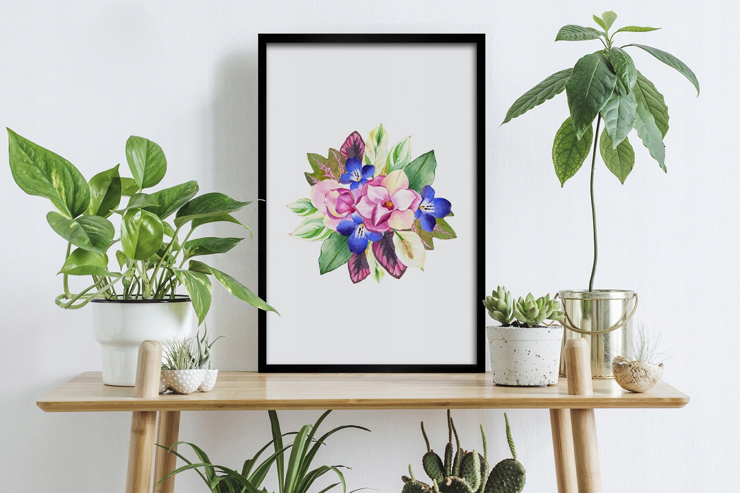 Fotoobraz na stenu s rámčekom Kytica kvetov 40x60 Ďalšie vlastnosti s okrasným rámom