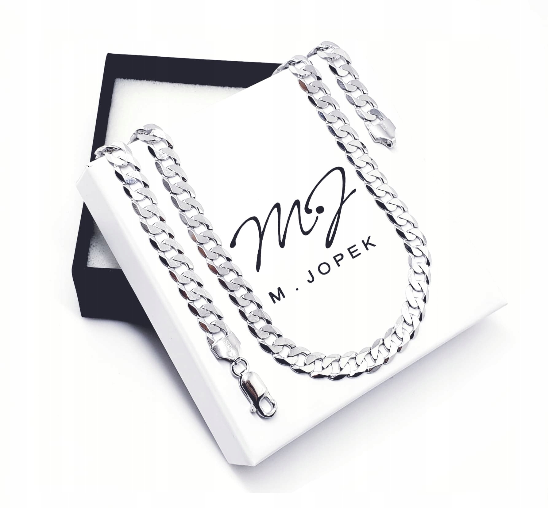 

Rodowany Srebrny Łańcuszek Pancerka 11,6mm/55cm