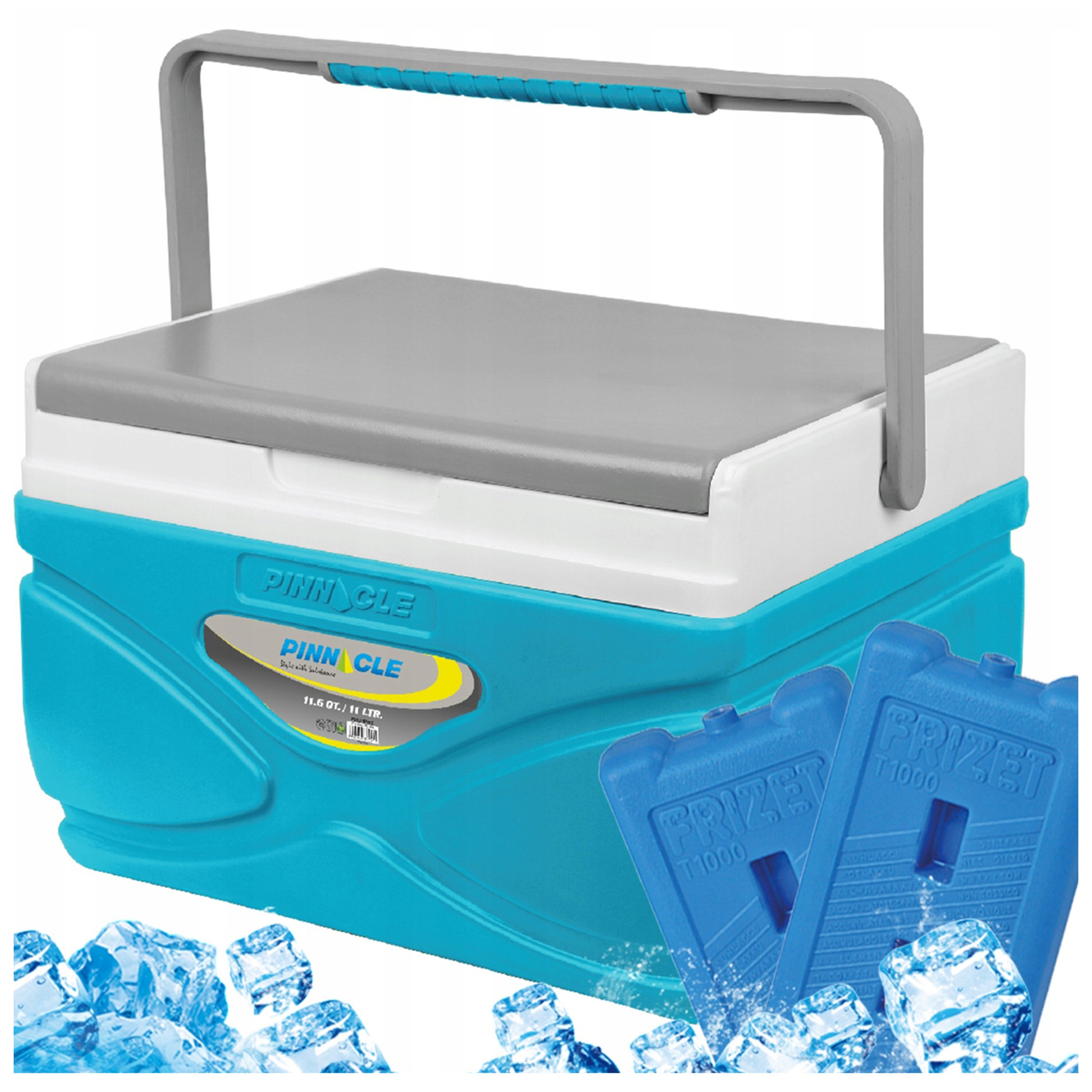 Turistická lednička Pinnacle Tpx 8001 11L tyrkysová 2 velké mrazící vložky