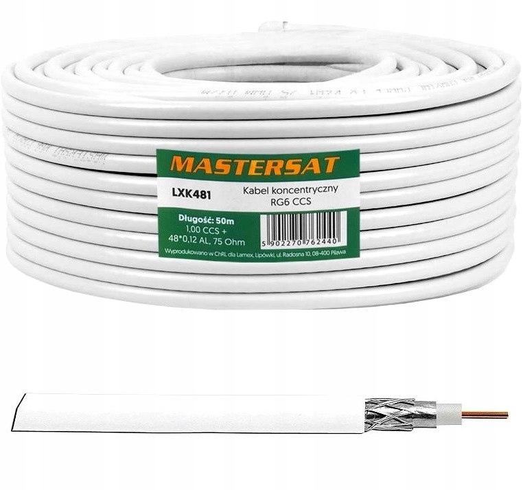 

Mastersat Kabel antenowy koncentryk szpula 50m