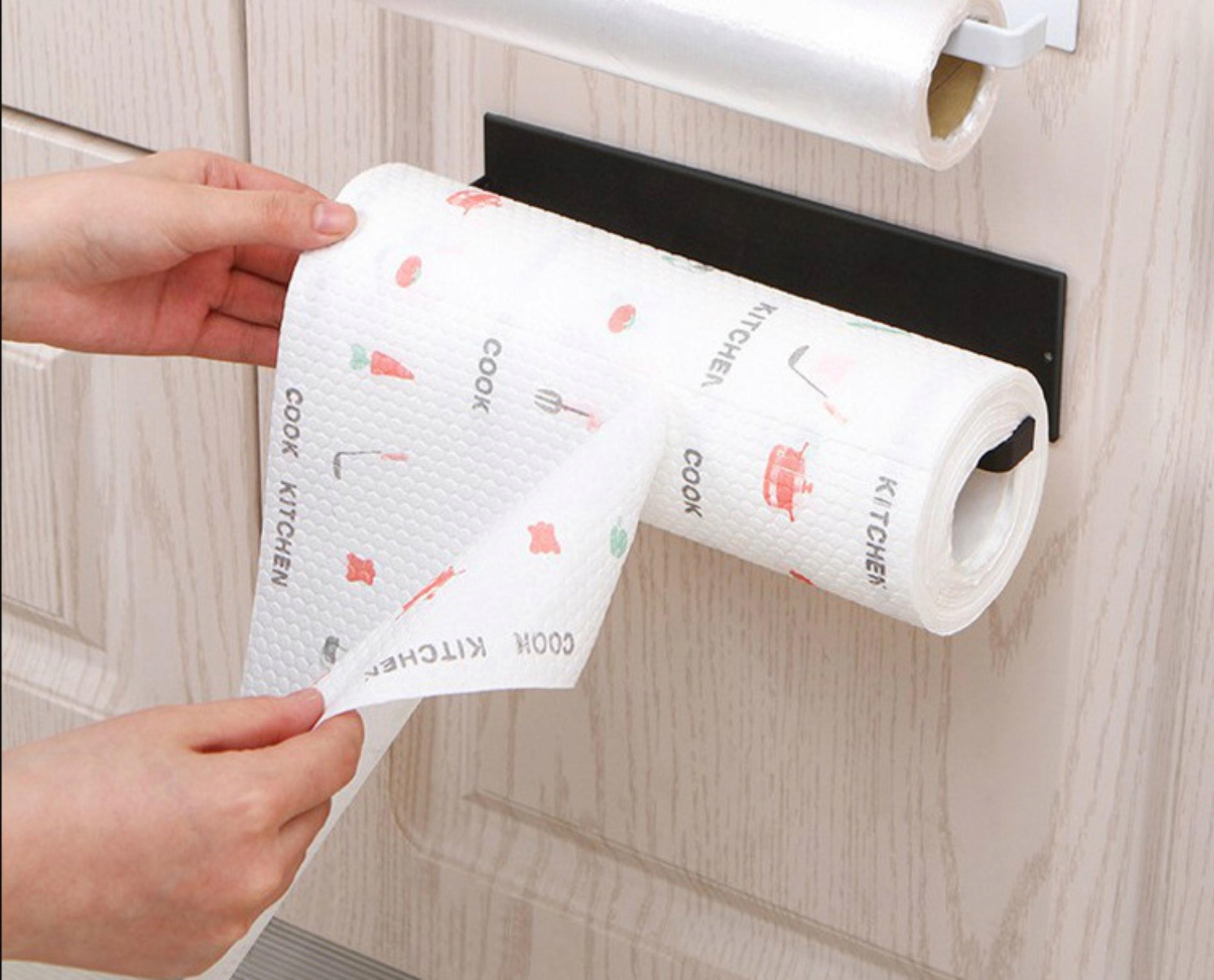 UCHWYT NA RĘCZNIK PAPIEROWY KUCHENNY SAMOPRZYLEPNY Szerokość produktu 7.5 cm