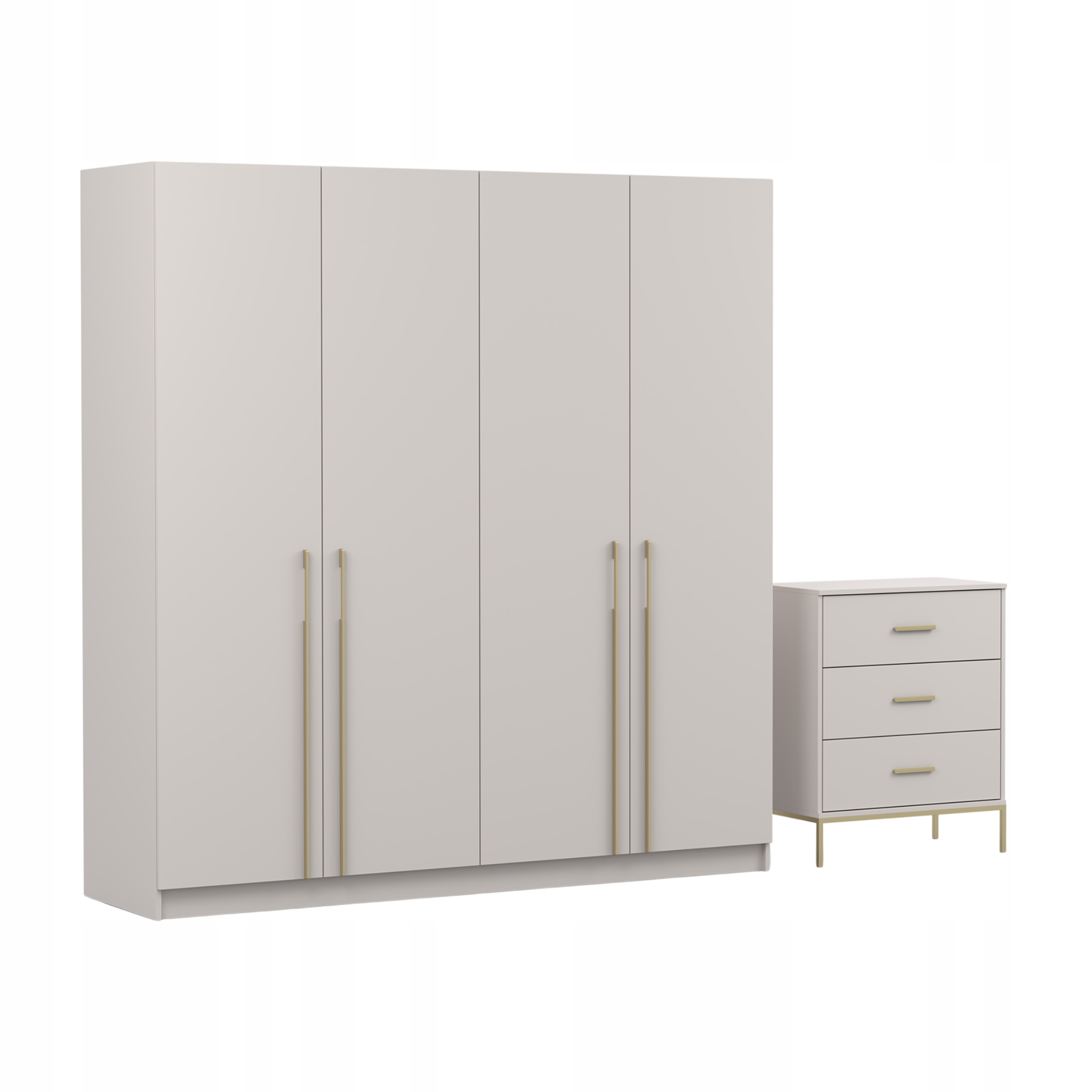 Sada Rosa Skříň 4D 200 Komoda 3S 70 Kašmír Zlatá Výrobce